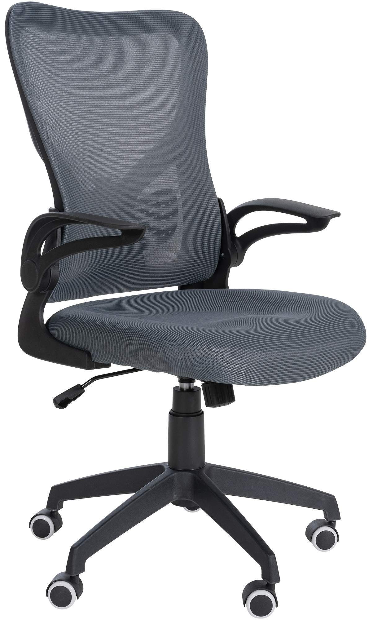 Hudson, Bürostuhl grau ergonomisch 360° drehbar Schreibtischstuhl CLP