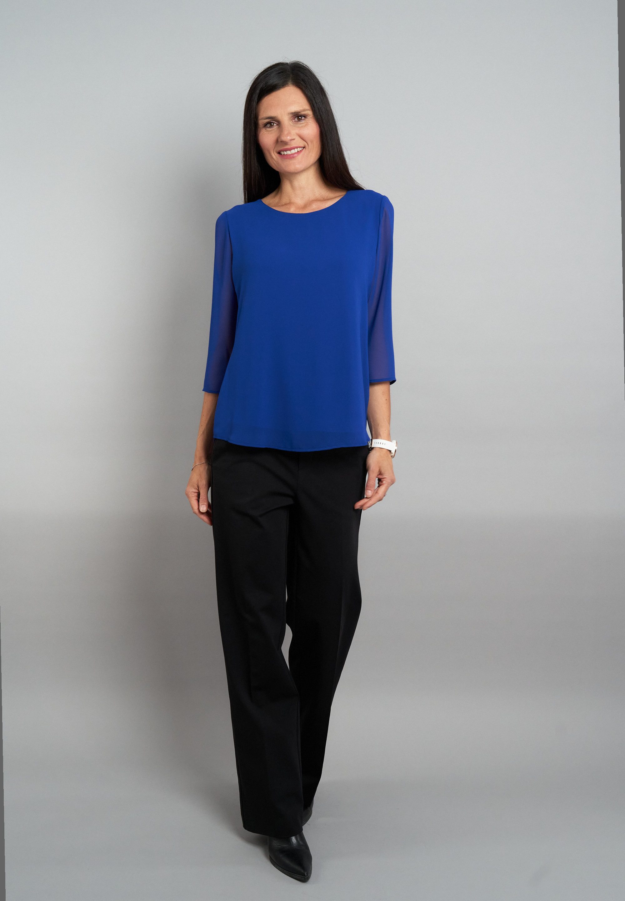 Seidel Moden Chiffonbluse mit 3/4-Armen und günstig online kaufen