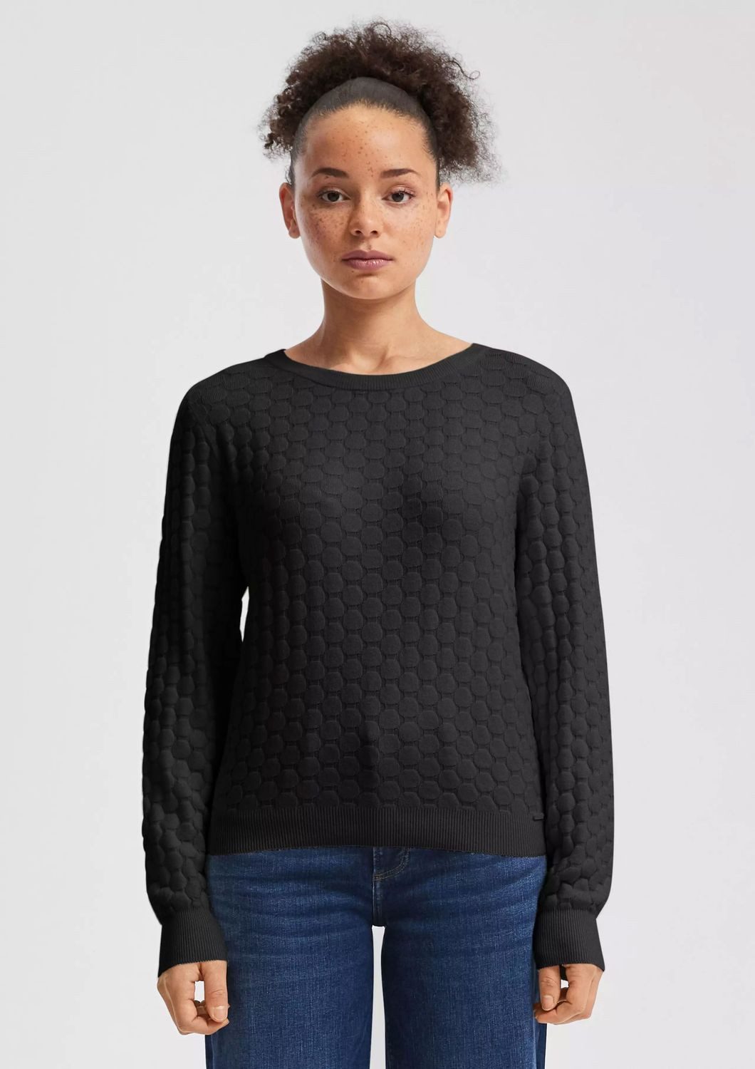 QS Rundhalspullover Pullover (1-tlg) Rundhals, langarm, günstig online kaufen