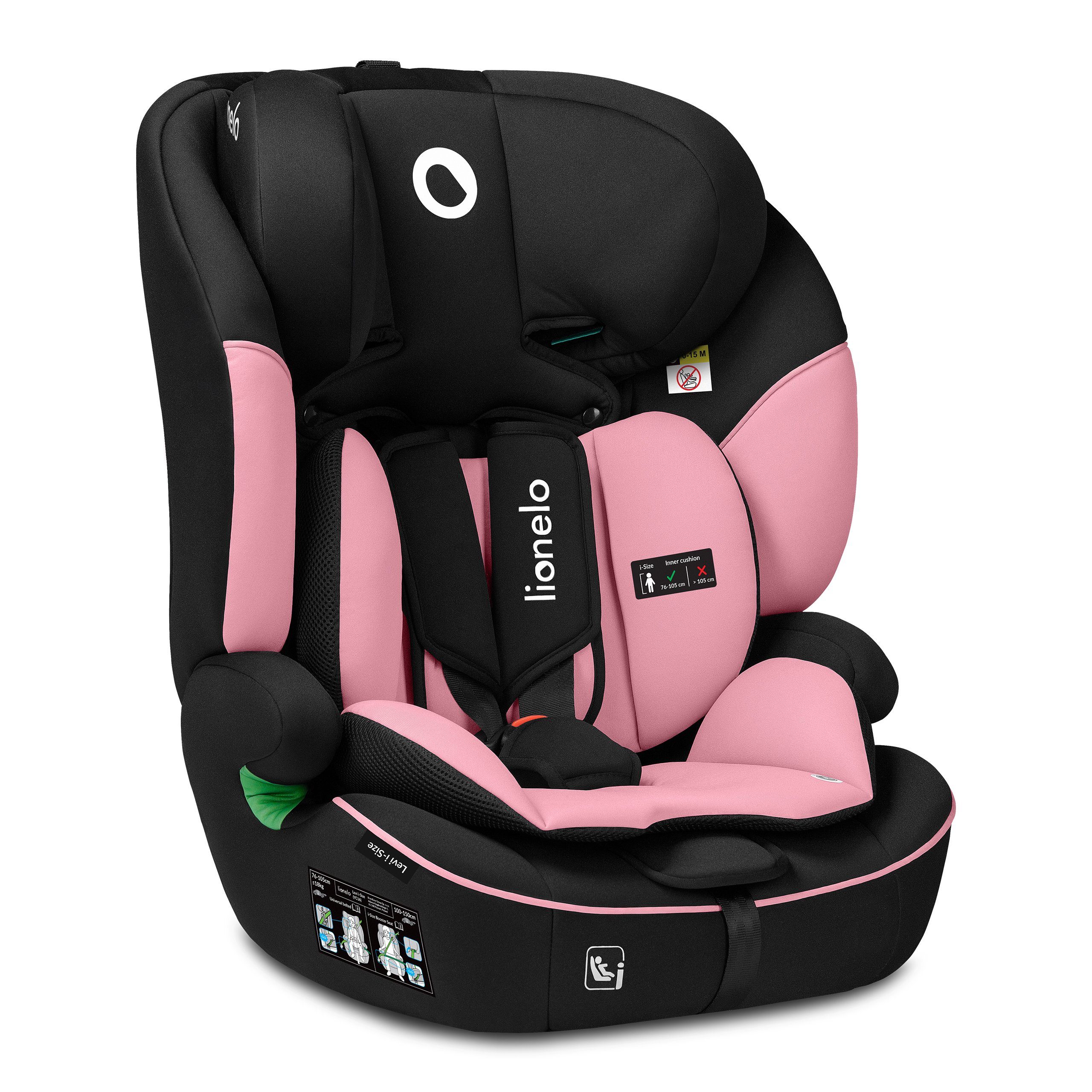 lionelo Autokindersitz LEVI I-SIZE, ab: 15 Monaten, bis: 12 Jahre, (Set), i-Size / Universell passend, passt in alle Autos