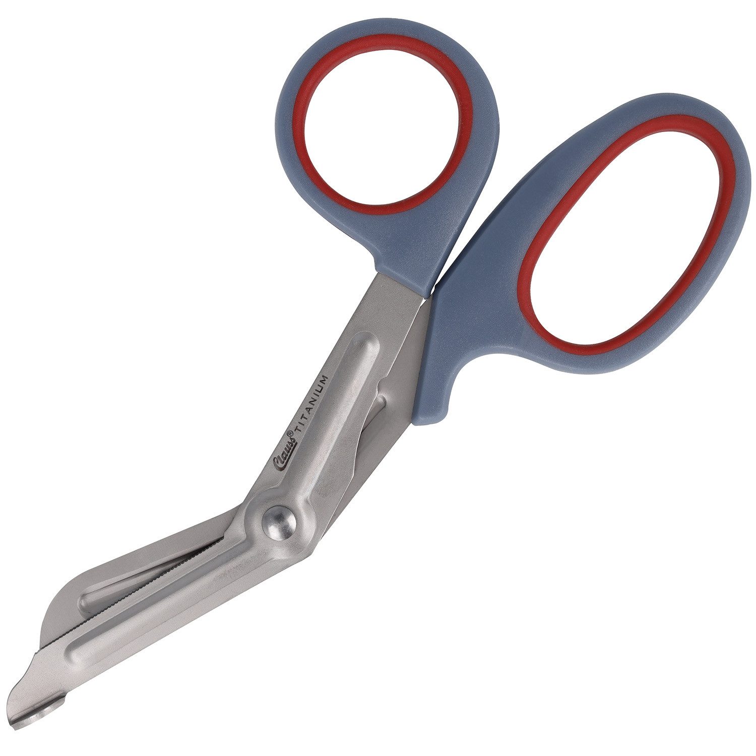 CLAUSS Universalschere Titanium Verbandschere, Erste Hilfe Schere für Pflaster und Stoffe, Notfallschere mit Titan-Edelstahlklinge