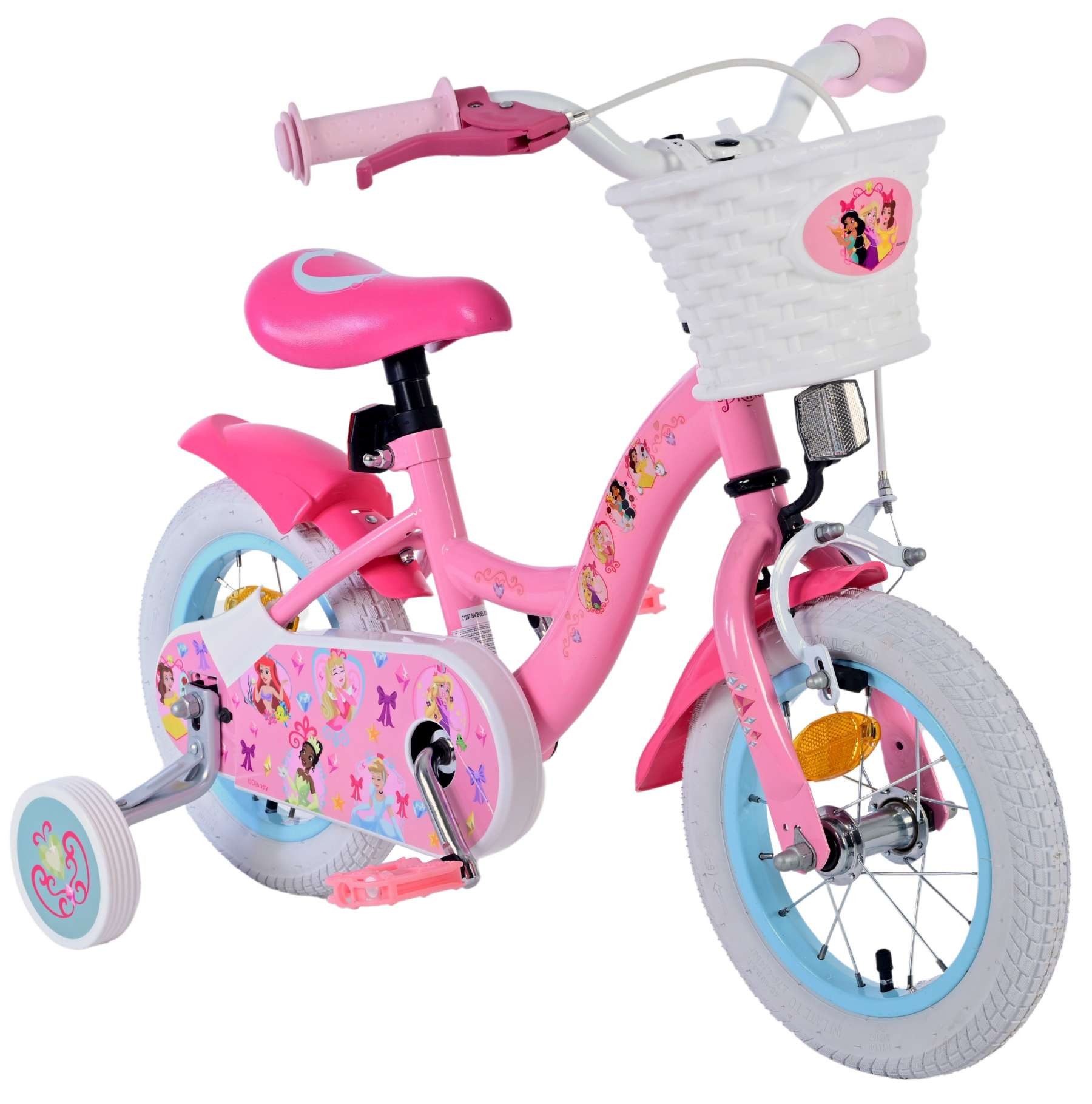 Volare Kinderfahrrad Volare Disney Princess Kinderfahrrad für Mädchen - 12 Zoll in Rosa