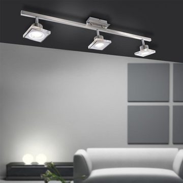 etc-shop LED Deckenleuchte, LED-Leuchtmittel fest verbaut, Warmweiß, Deckenlampe Spotleiste Deckenleuchte schwenkbar LED Wohnzimmerlampe