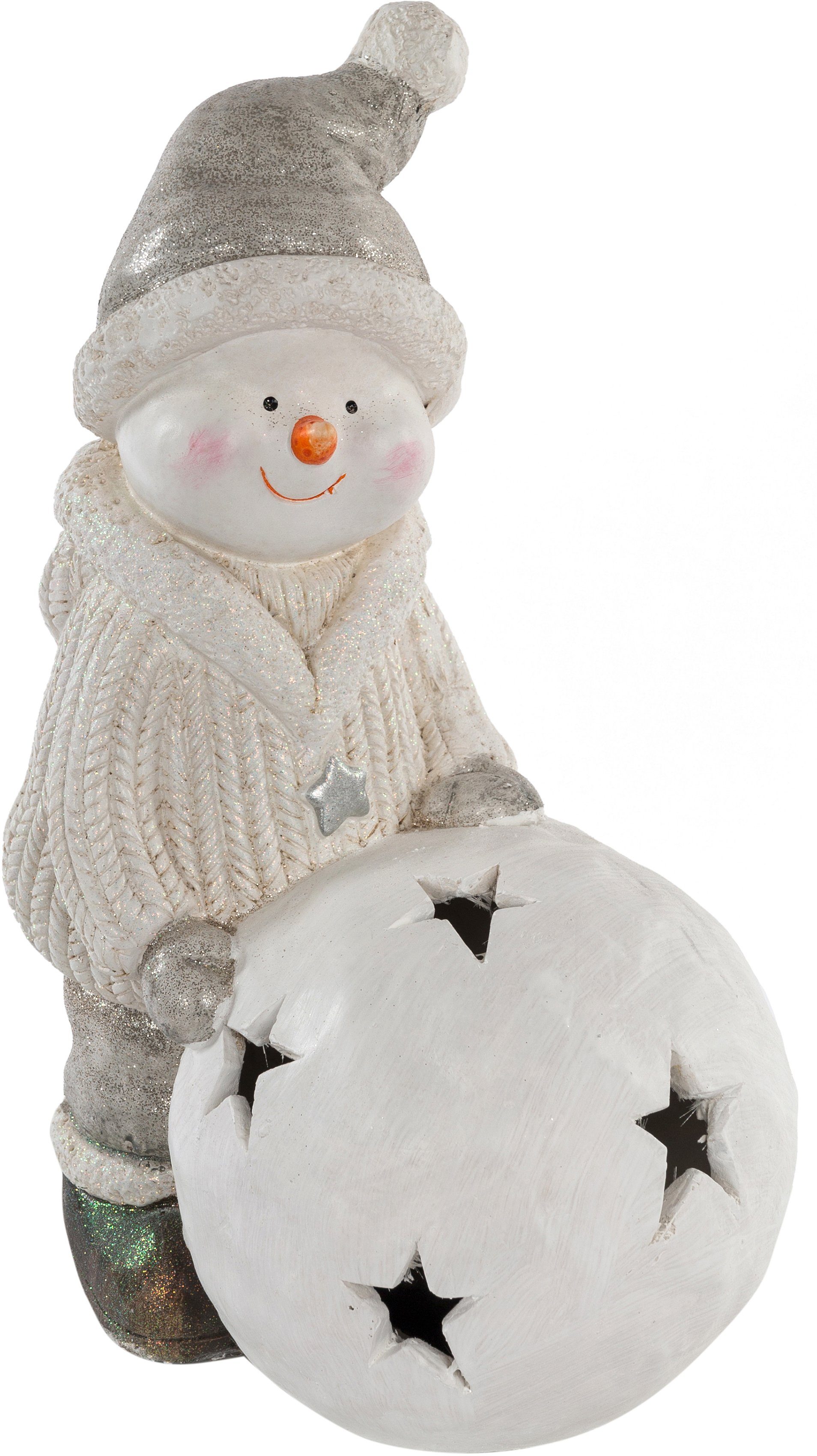 Myflair Möbel & Accessoires Schneemann Weihnachtsdeko (1 St), mit LED Beleuchtung, Höhe ca. 37 cm