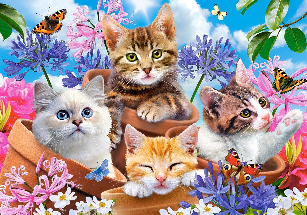 Castorland Puzzle Kätzchen in den Blumen, Puzzleteile