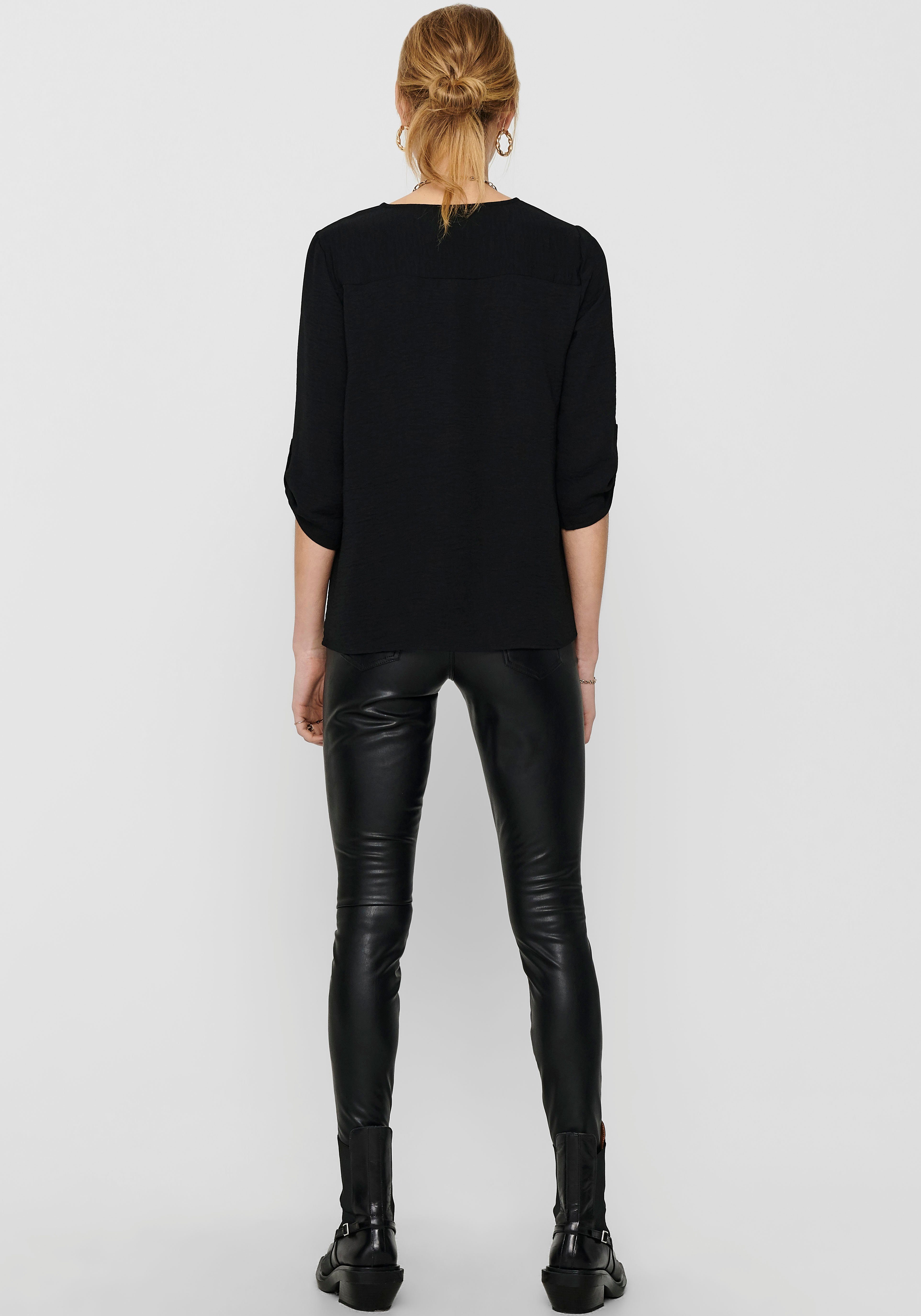 JDY WVN YONG 3/4 NOOS Black TOP 3/4-Arm-Shirt de JACQUELINE JDYDIVYA