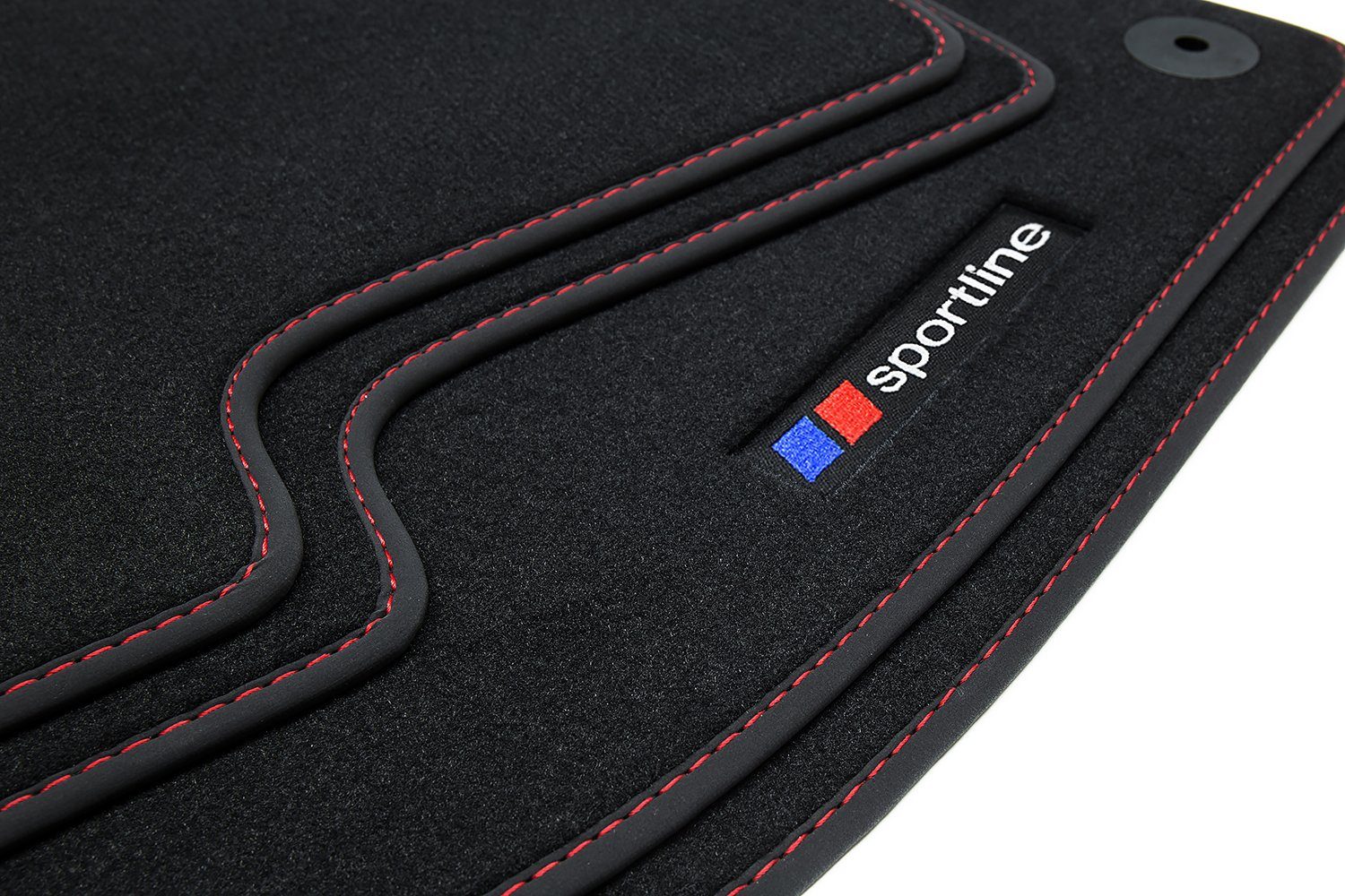 Velours Fußmatten kompatibel Auto-Fußmatten mit 1er E87 Rot Set BMW teileplus24 F651 2004-2011