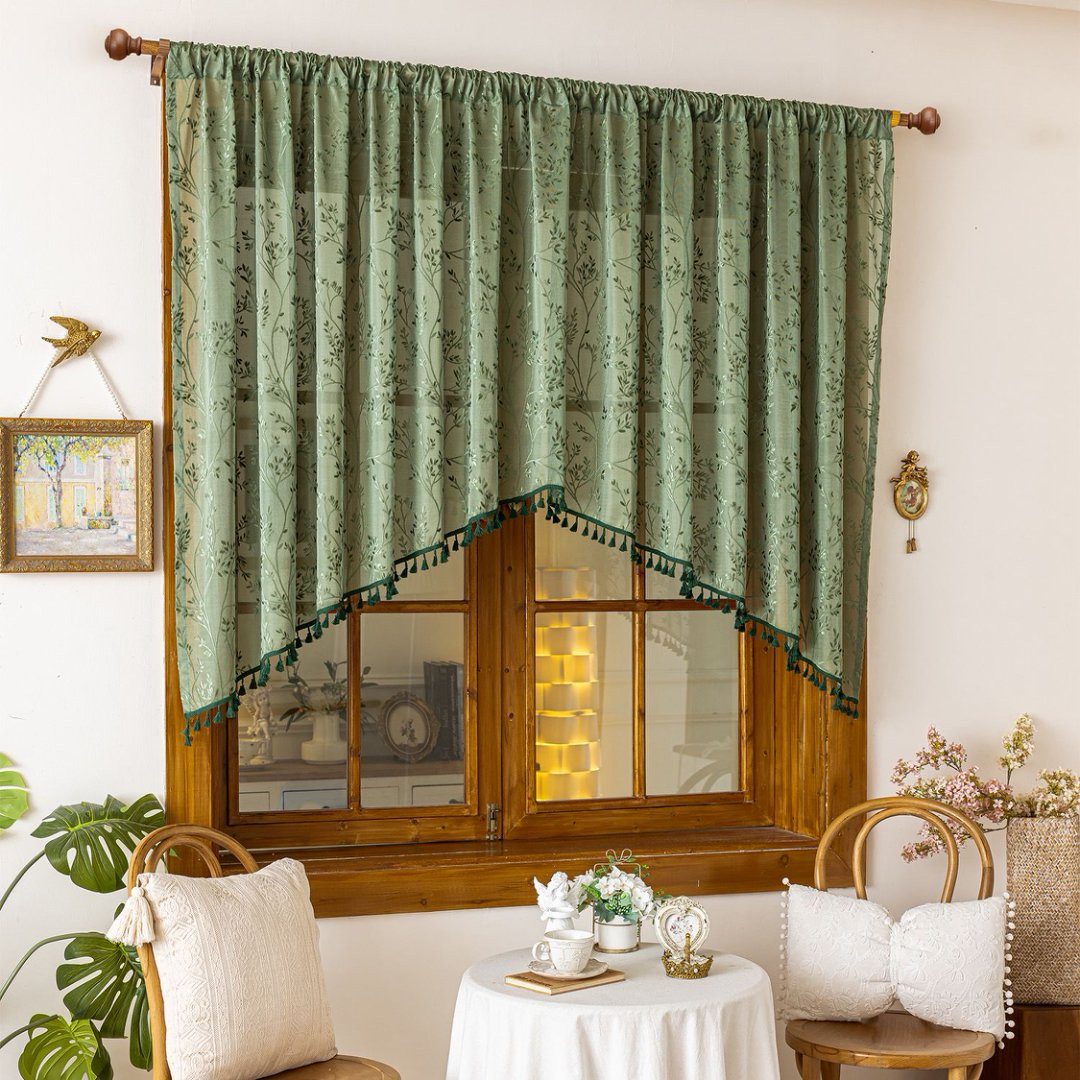 BYSURE Scheibengardine, (2 St), Kleiner Jacquard-Vorhang günstig online kaufen