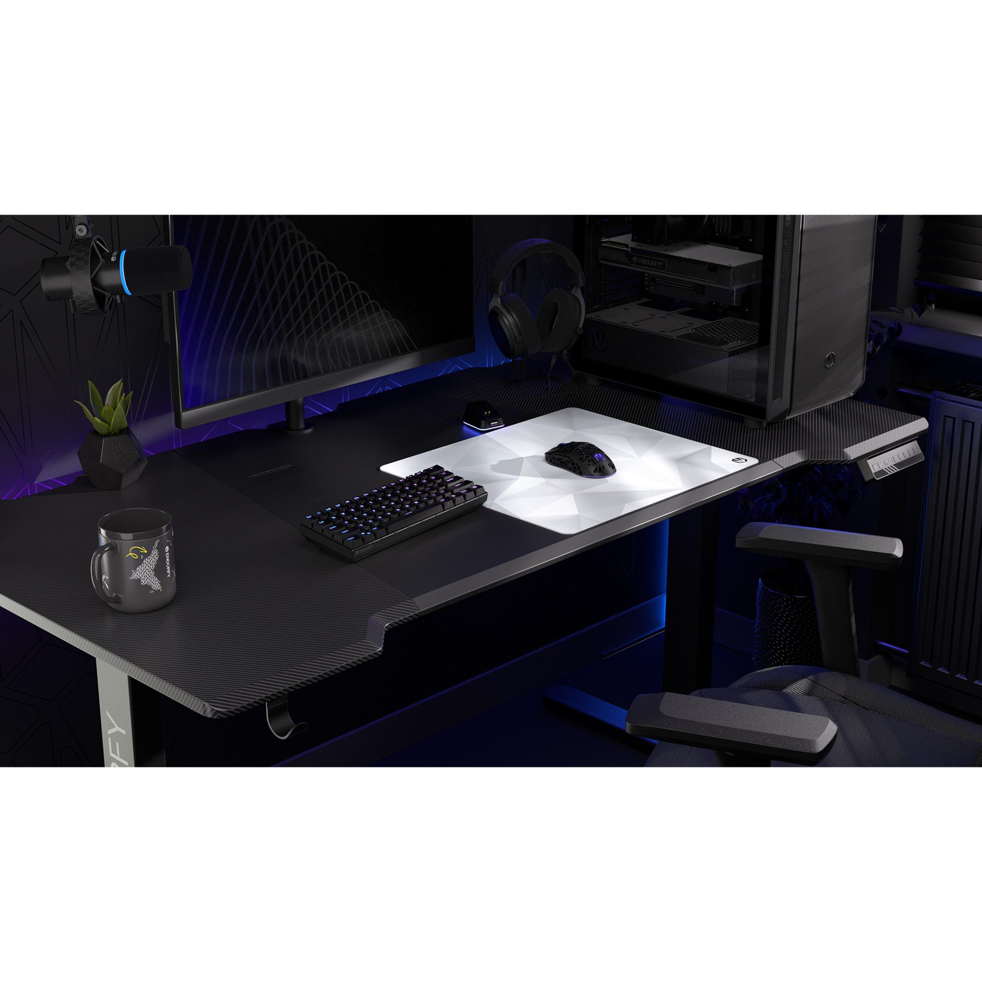 ENDORFY Gaming Mauspad ENDORFY Crystal Onyx White L, Gaming-Mauspad