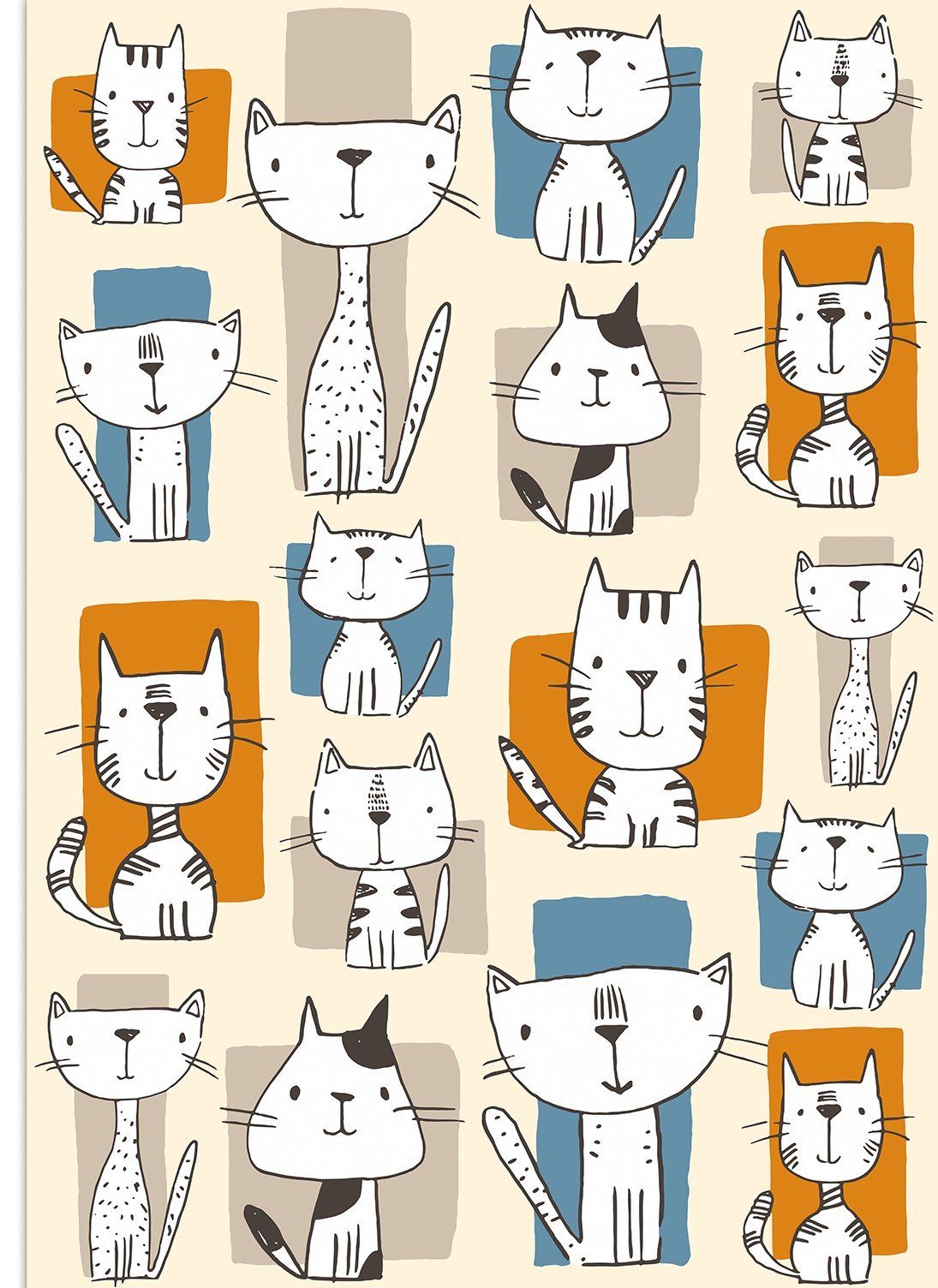 Kracht Geschirrtuch Lustige Katzen, (Set, 3-tlg., günstig online kaufen