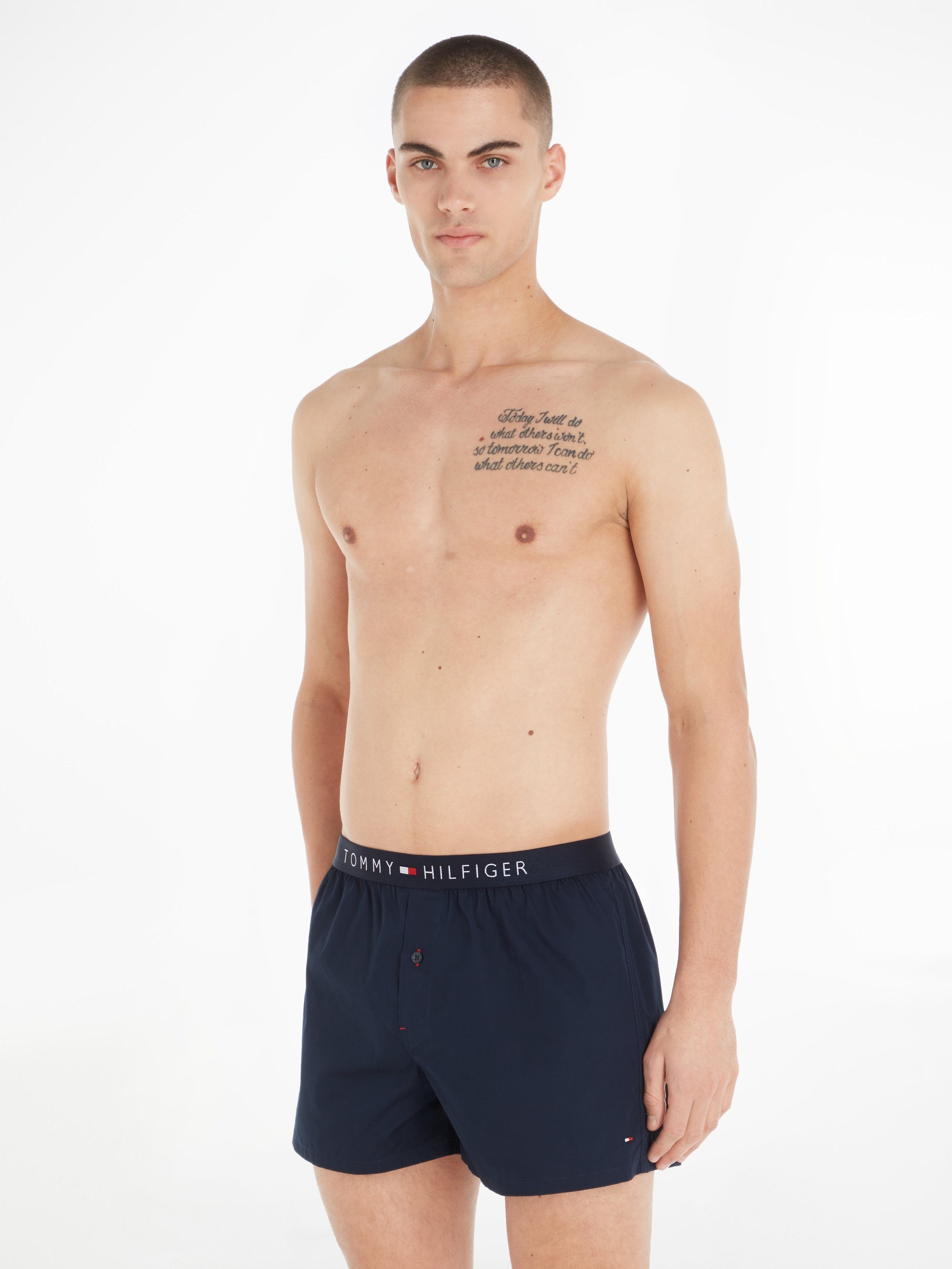 Logo mit Underwear am (1-St) Webboxer Hilfiger Bund Tommy