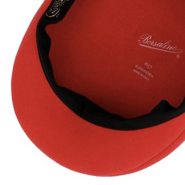 Borsalino Flat Cap (1-St) Flatcap mit Schirm, Made in Italy