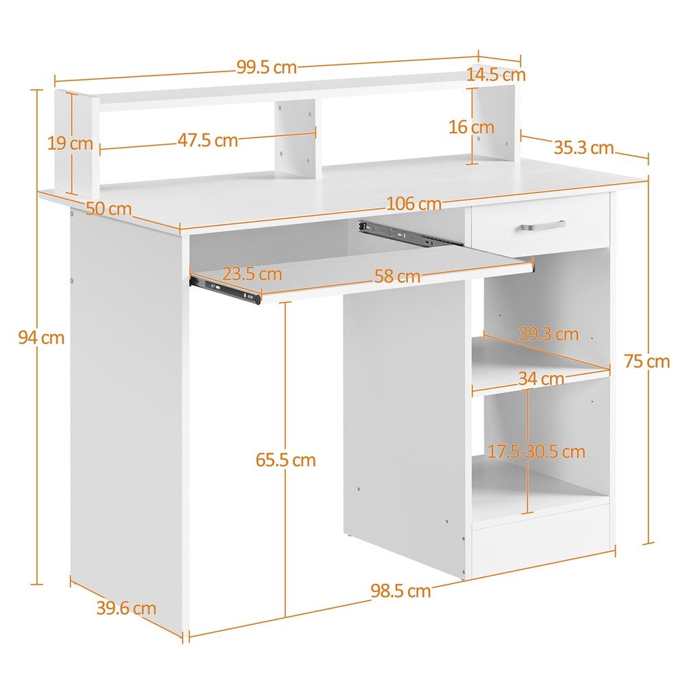 Yaheetech Schreibtisch Computertisch Laptoptisch, Bürotisch mit günstig online kaufen