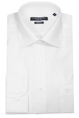 CASAMODA Businesshemd Herren Hemd Langarm Hemd uni modern fit Kentkragen, weiß HL30, 42