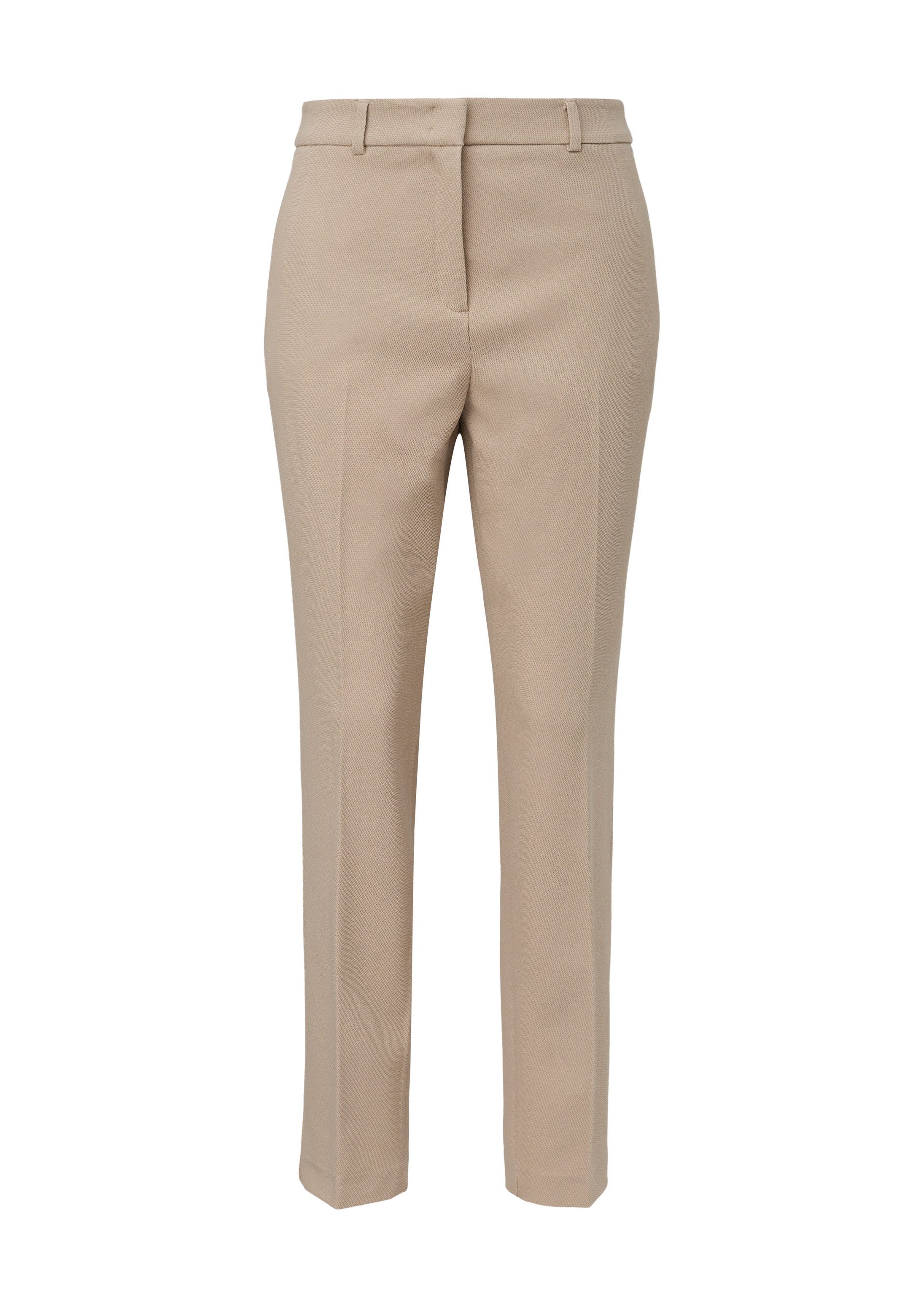 comma Chinos Hose Regular: Hose mit Piqué-Struktur