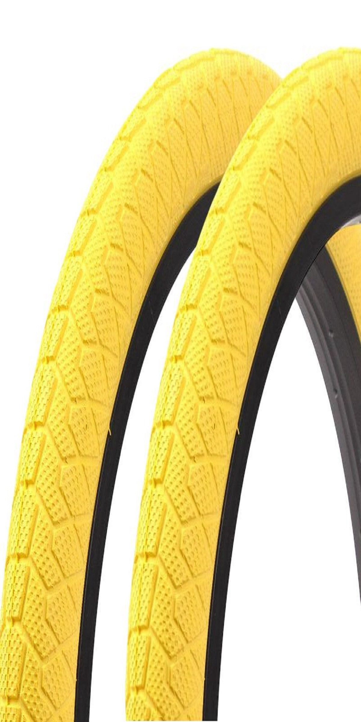 KHEbikes Fahrradreifen BMX Reifen Set Kenda 20 Zoll x 1,95 Gelb Drahtreifen, BMX KHEbikes