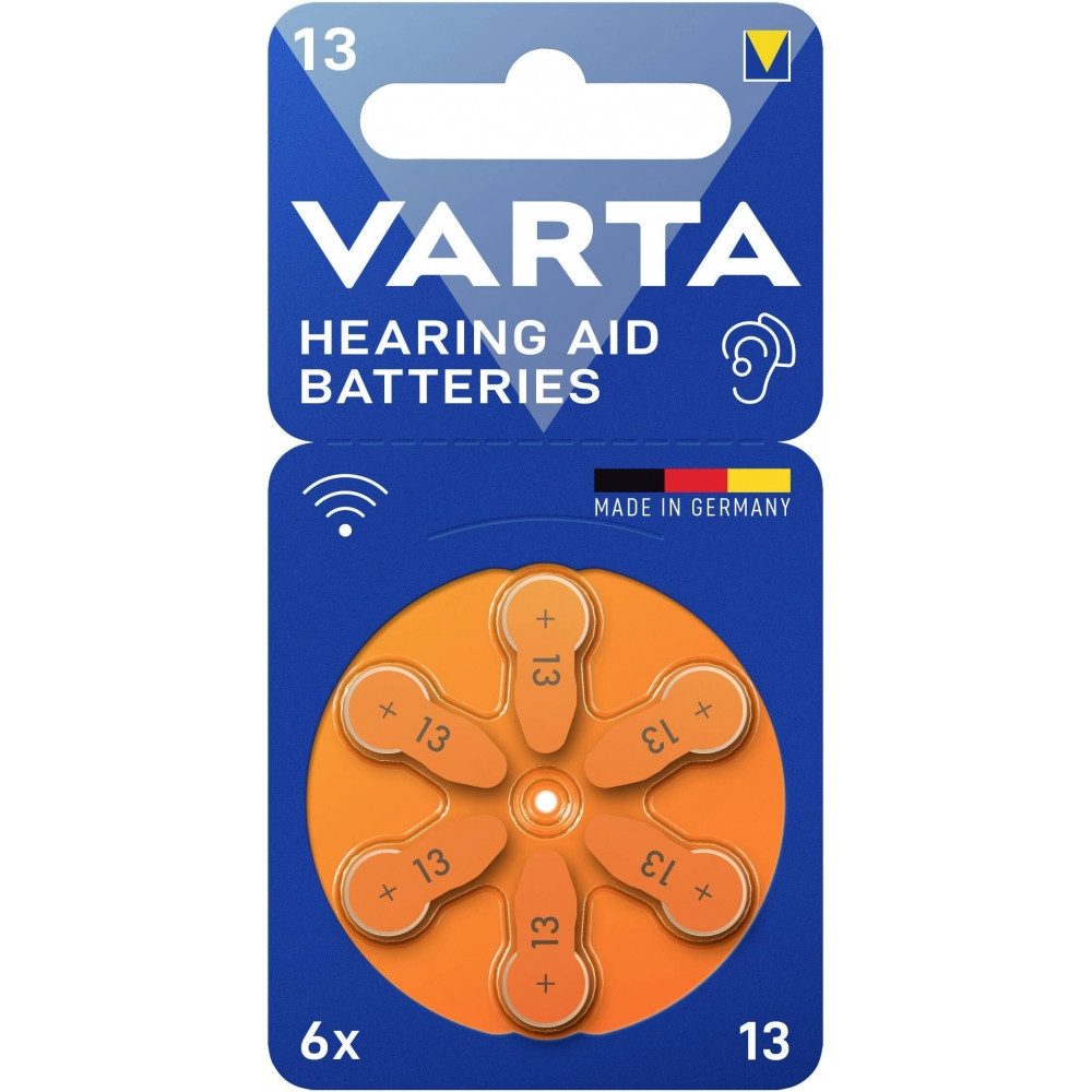 VARTA Varta V13 Hörgerätebatterie 6er Blister für Hörgeräte. Akku Varta V13 Hörgerätebatterie 6er Blister (1.4 V V), Varta Markenqualität, 6er Blisterpackung, für Hörgeräte geeignet