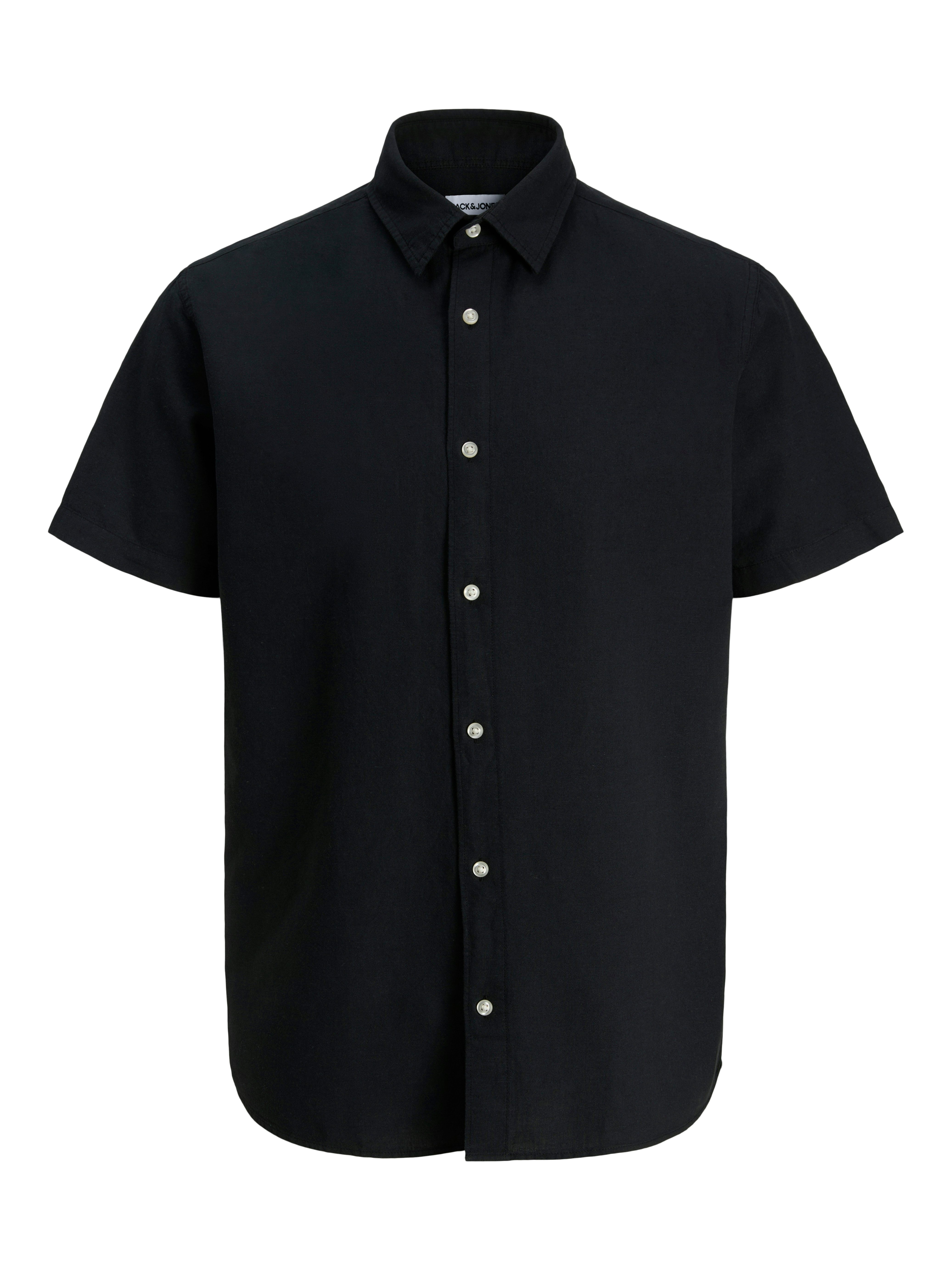 Jack & Jones PlusSize Kurzarmhemd JJEBREEZE LINEN BLEND SHIRT S/S SN PLS mit Leinen, regular fit