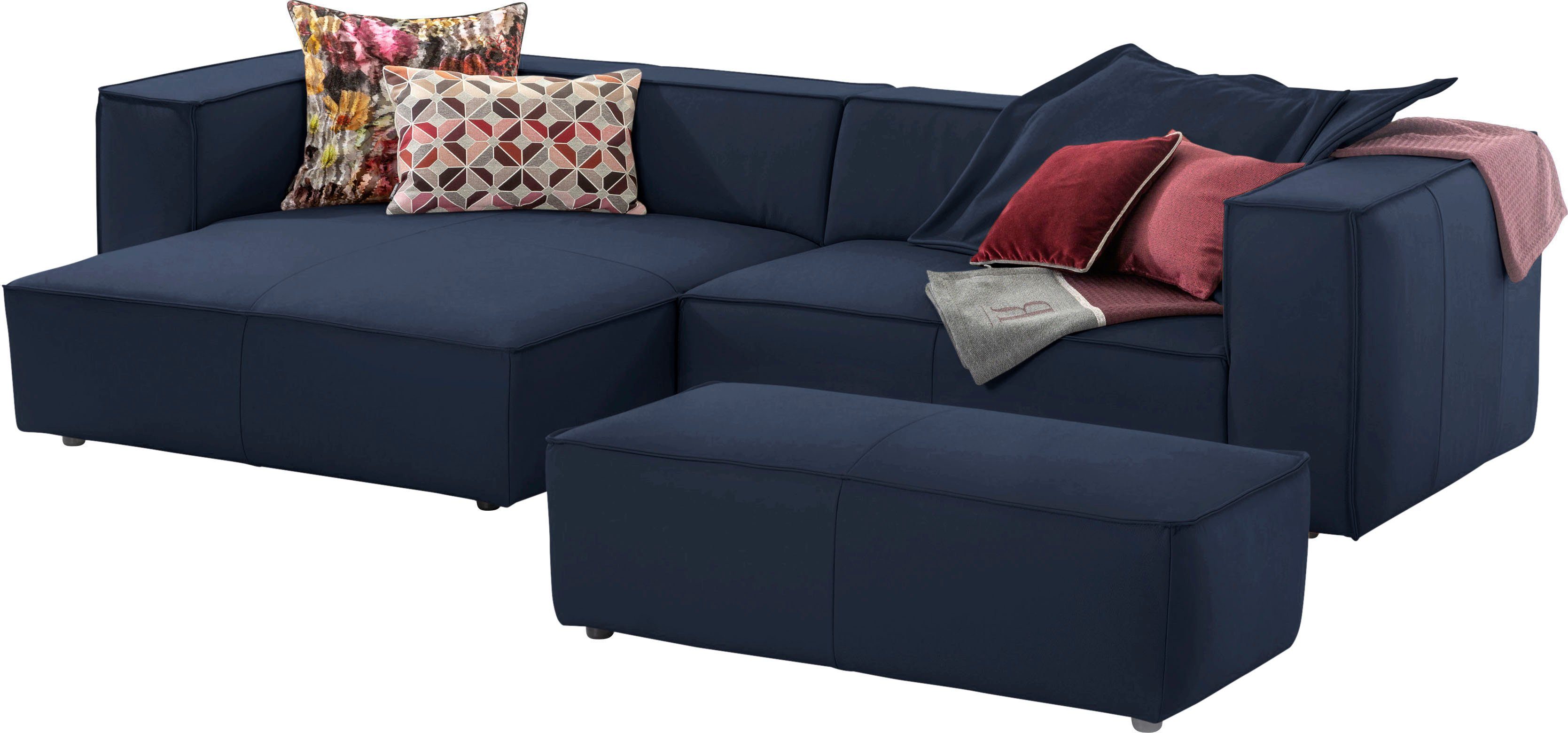 W.SCHILLIG Ecksofa Federkern Biese, around-the-block, mit eleganter mit