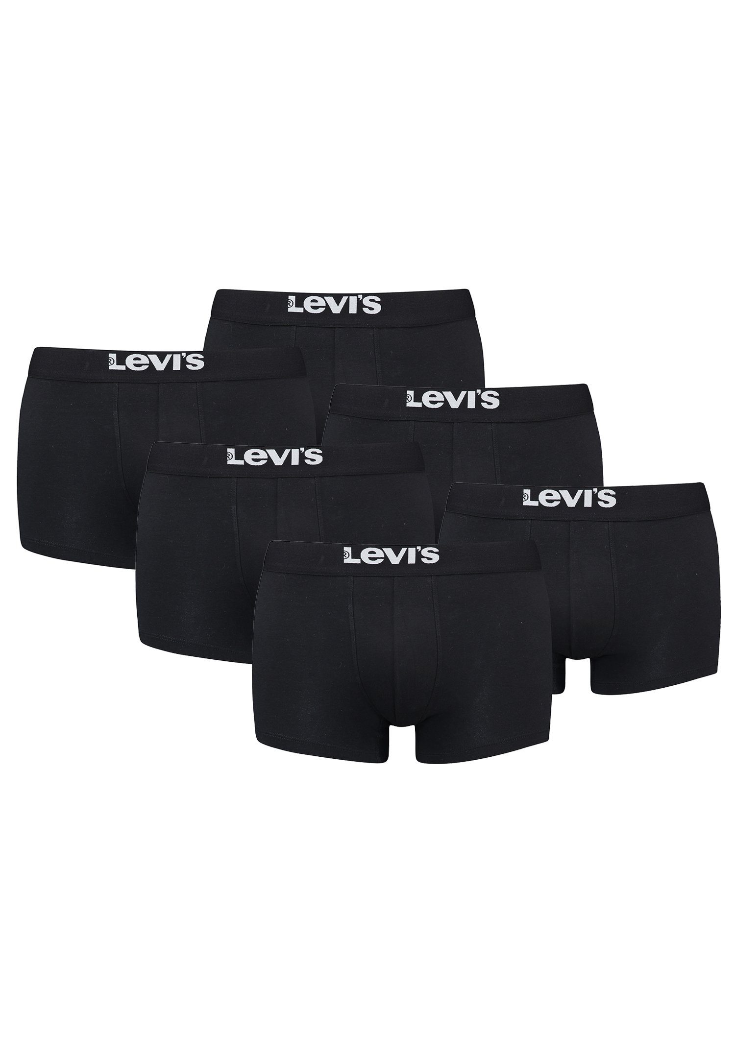 Levi's® Boxershorts LEVIS MEN SOLID TRUNK Pack Black 6-St., 6er (Set, CO BASIC 6er-Pack) ORGANIC
