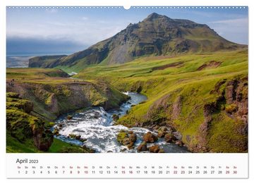 CALVENDO Wandkalender Island - Ein einzigartige Insel. (Premium, hochwertiger DIN A2 Wandkalender 2023, Kunstdruck in Hochglanz)