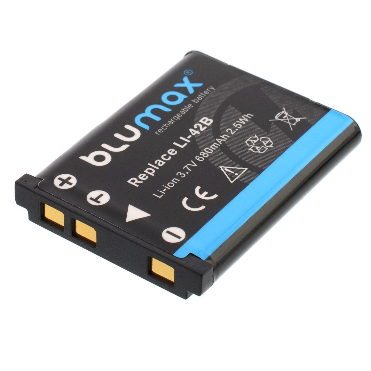 Blumax Akku passend für Olympus Li-42B 680 mAh (3,7V) Kamera-Akku – Bild 3 von 4