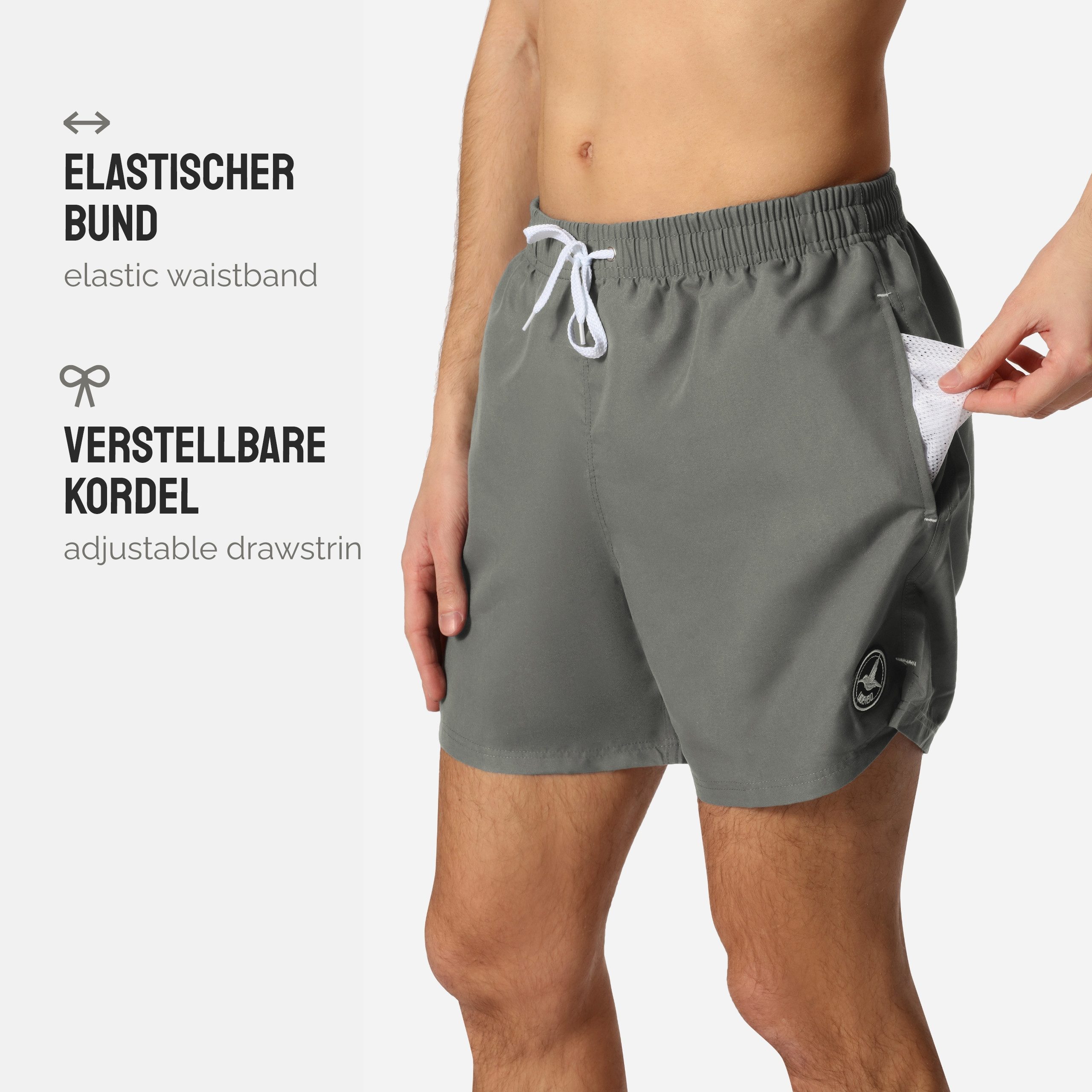 Ladeheid Badeshorts Herren Badehose Boardshorts Beachshorts Schwimmhose LA40-198
