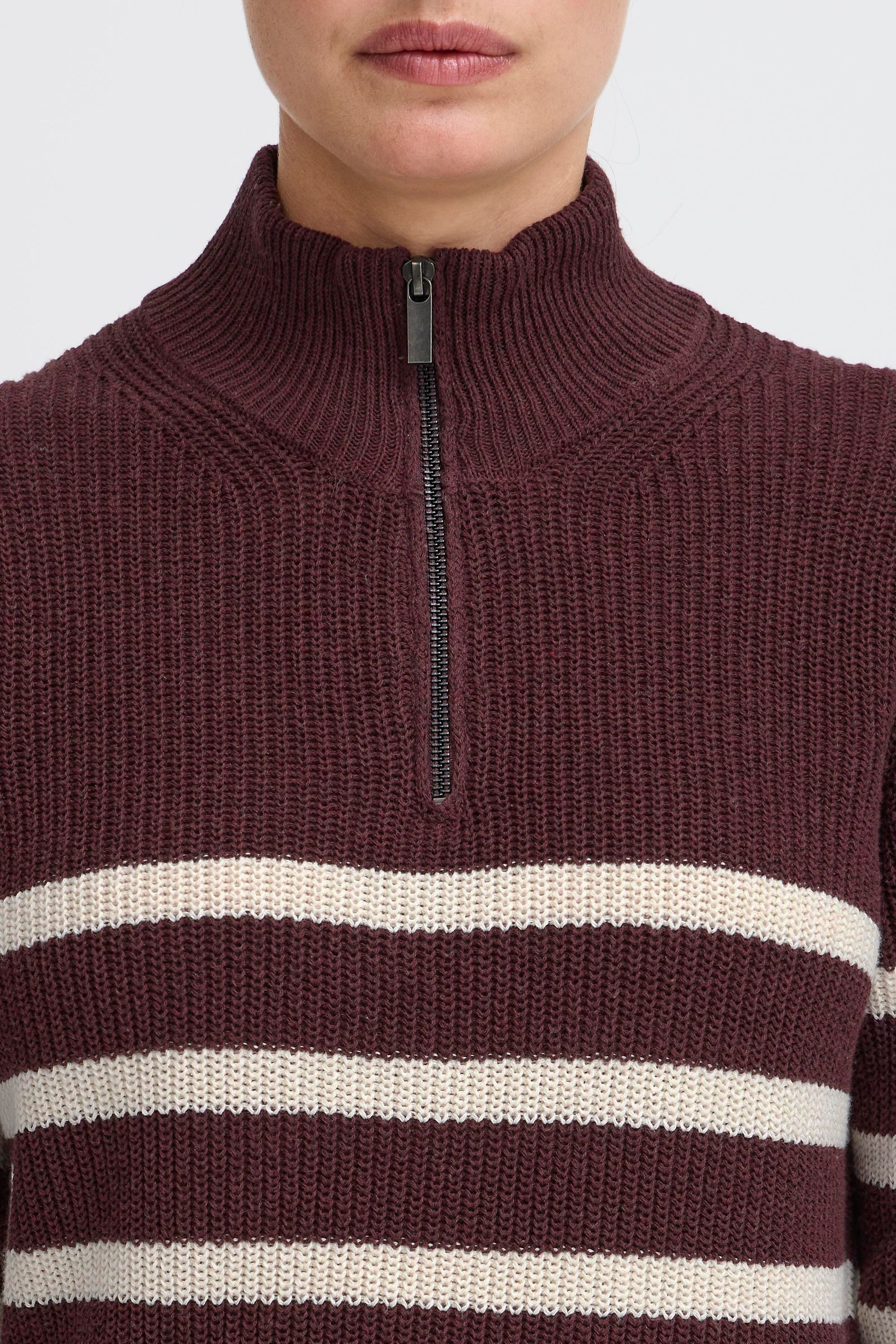 OXMO Troyer OXSanva Modischer Stricktroyer mit Reißverschluss