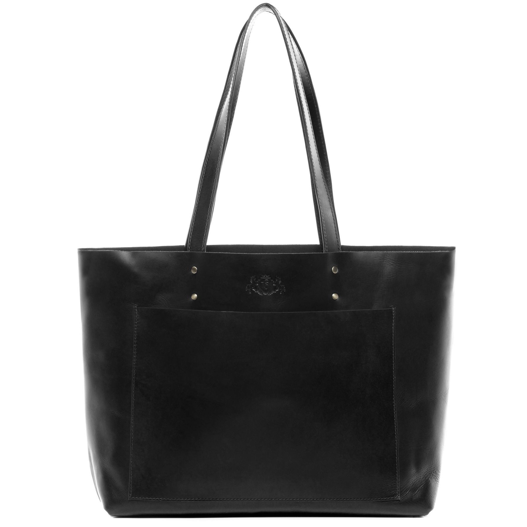 SID & VAIN Umhängetasche echt Leder Henkel groß Plugin Bag-schwarz, Henkeltasche Echtleder für Damen, Schultertasche schwarz