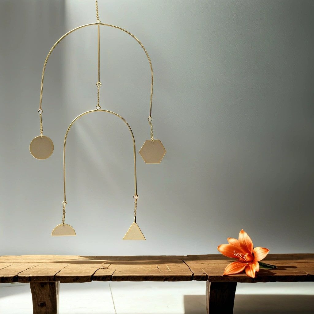 Marrakesch Orient & Mediterran Interior Wanddekoobjekt Boho Hängedeko Pumpo handgefertigt aus Metall in Gold 48 cm Dekoration (1 St), Handarbeit