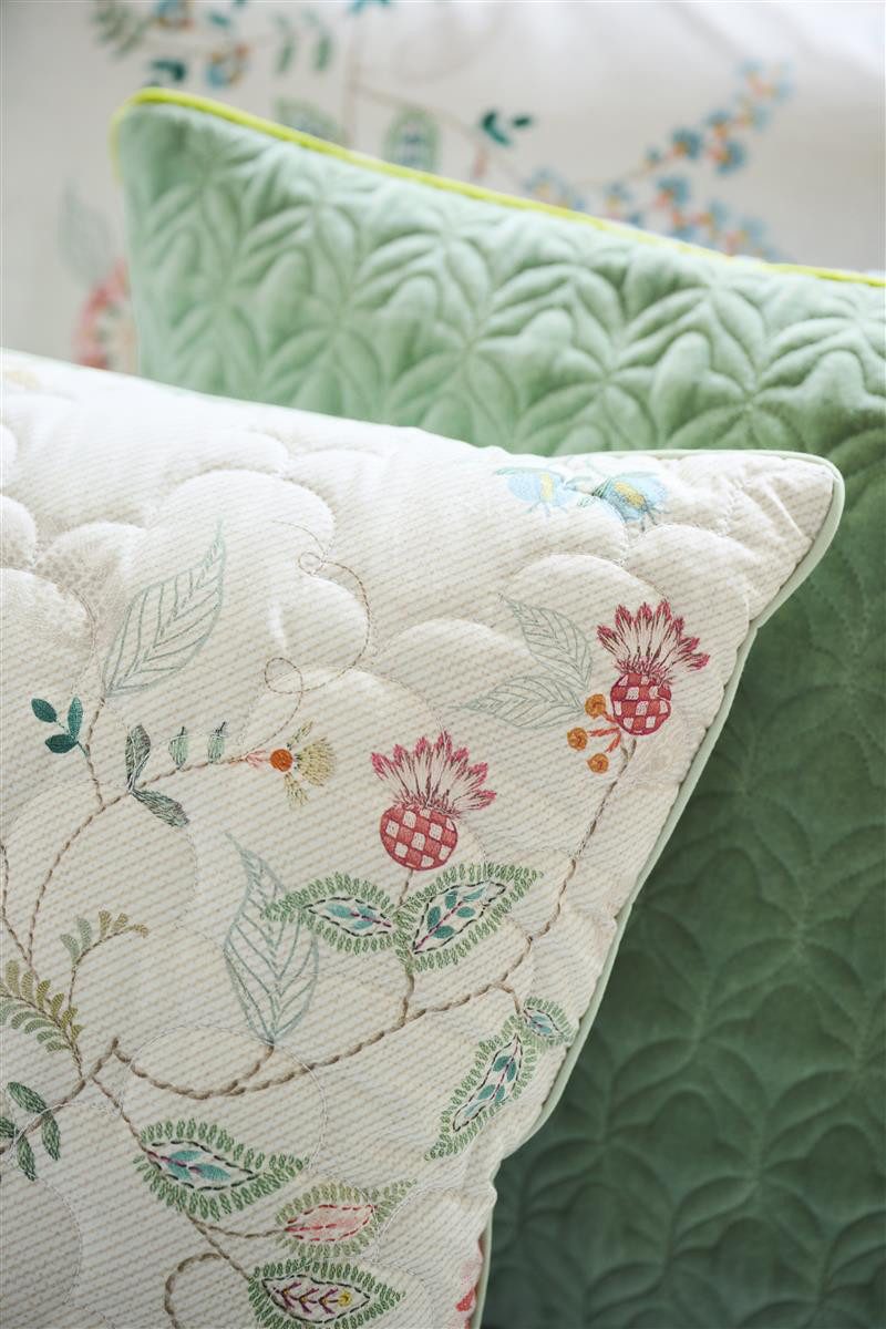 PiP Studio Bettwäsche Pip Studio Zierkissen Kili Flower, weiss, Baumwollperkal, 1 teilig