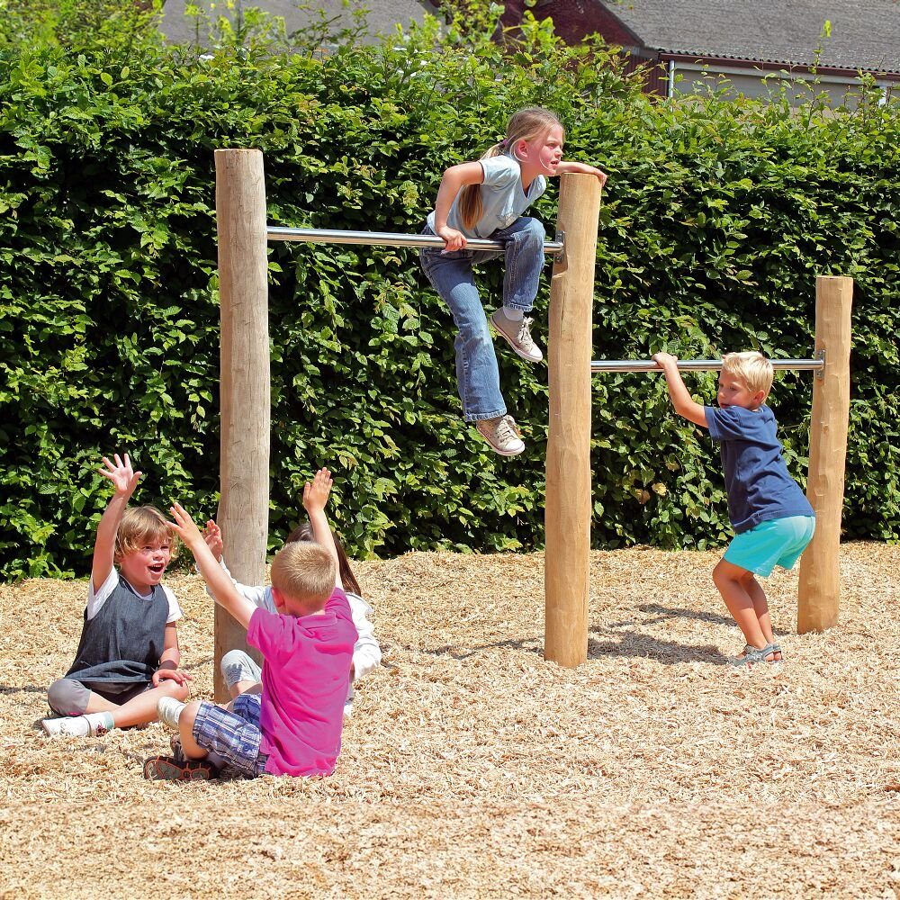 Turnreck Reckanlage, Schrauben und Muttern mit Kunststoffkappen versehen