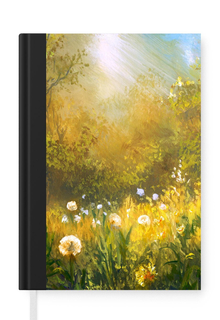 MuchoWow Notizbuch Notizbuch Tagebuch Haushaltsbuch Notebook A5 Blumen - Sommer -, Notizbuch Tagebuch Hardcover