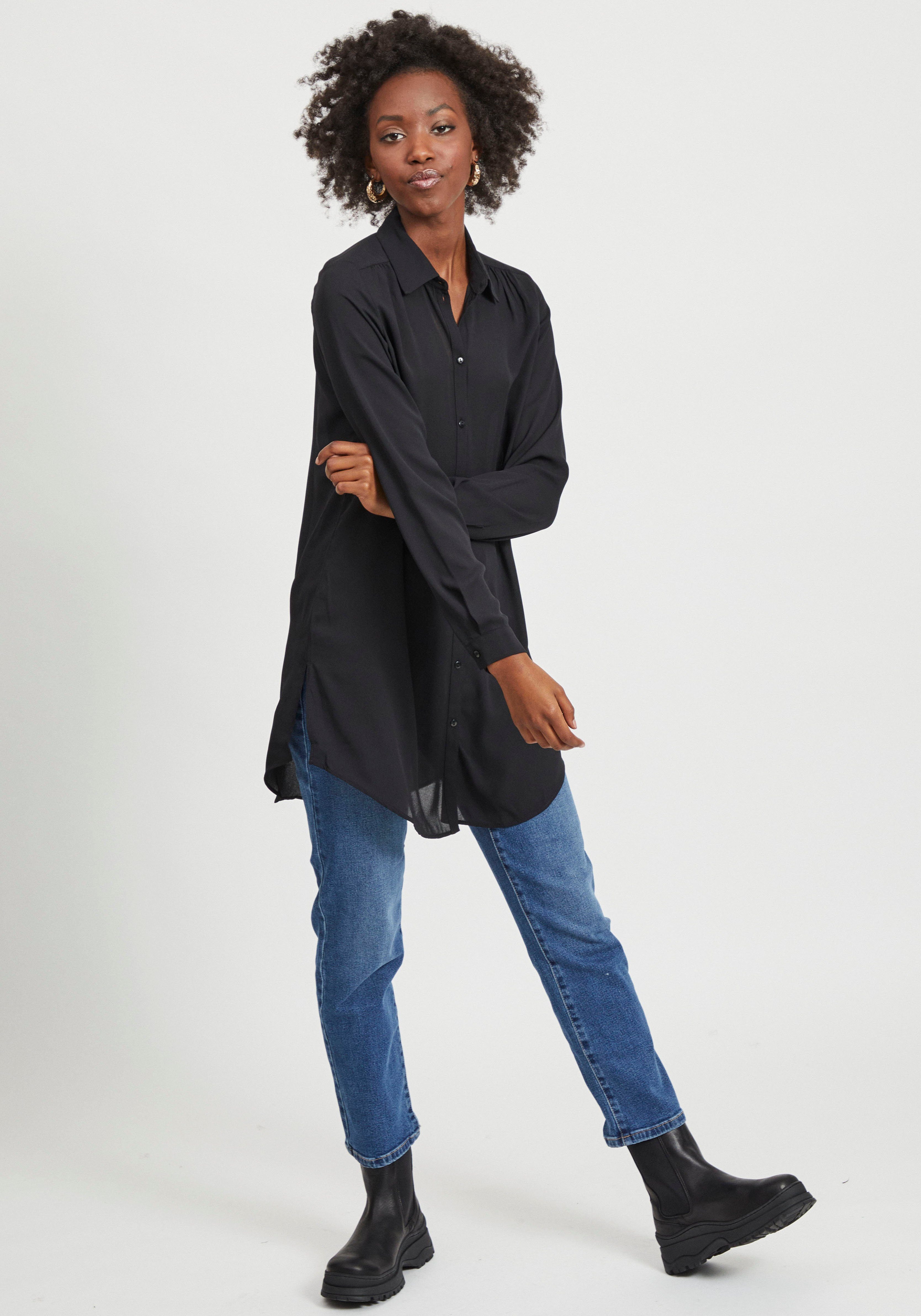 Vila Longbluse Tunikalänge TUNIC in VILUCY black