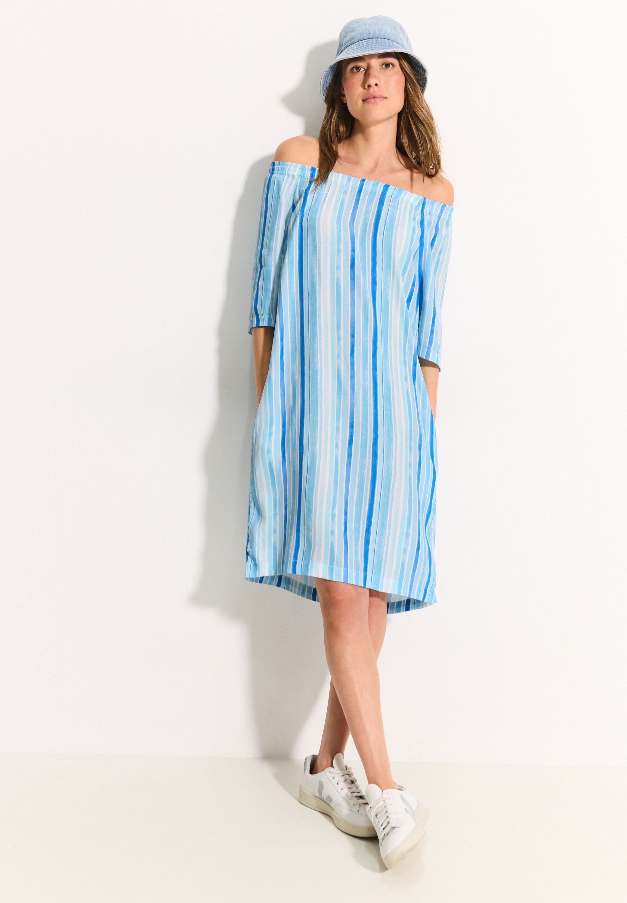 CECIL Sommerkleid in Crepe Optik