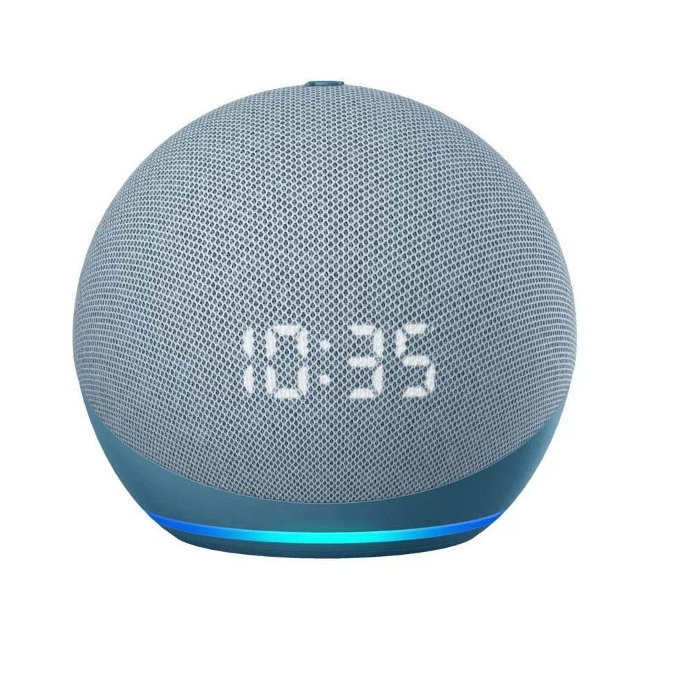 Amazon Echo Dot 4. Generation mit Uhr Alexa Stoff Speaker Blaugrau  Bluetooth-Lautsprecher online kaufen | OTTO