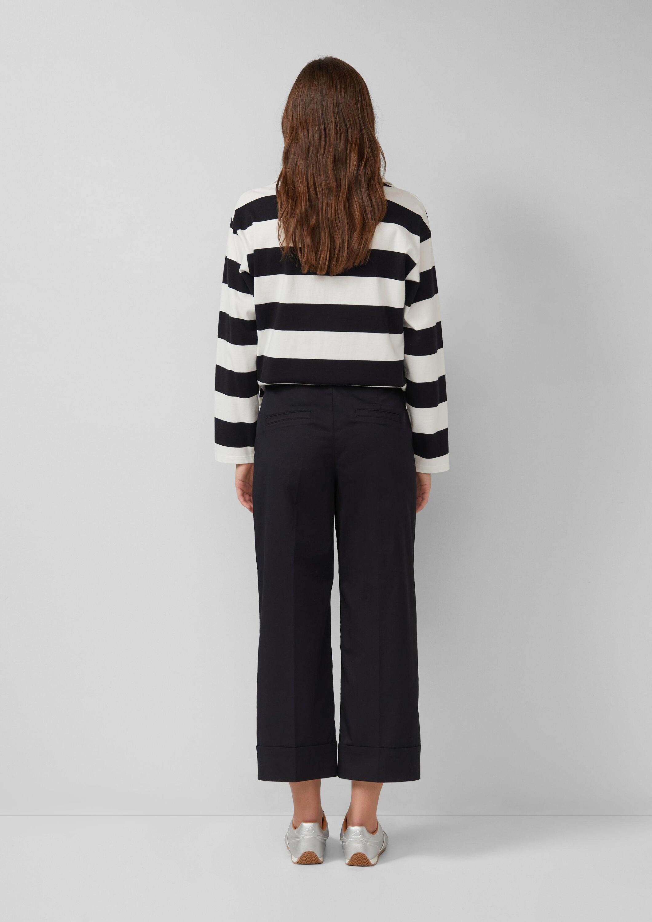 s.Oliver 7/8-Hose Hose High Rise-Culotte mit Umschlag