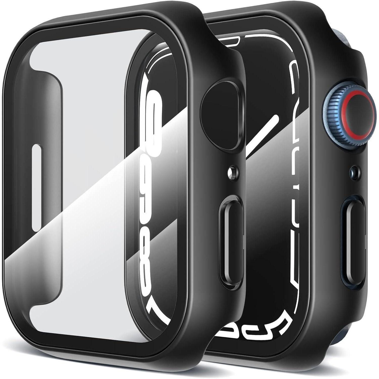 LuxusKollektion Smartwatch-Hülle Schutzhülle für Apple Watch 9/8/7 45mm Schwarz