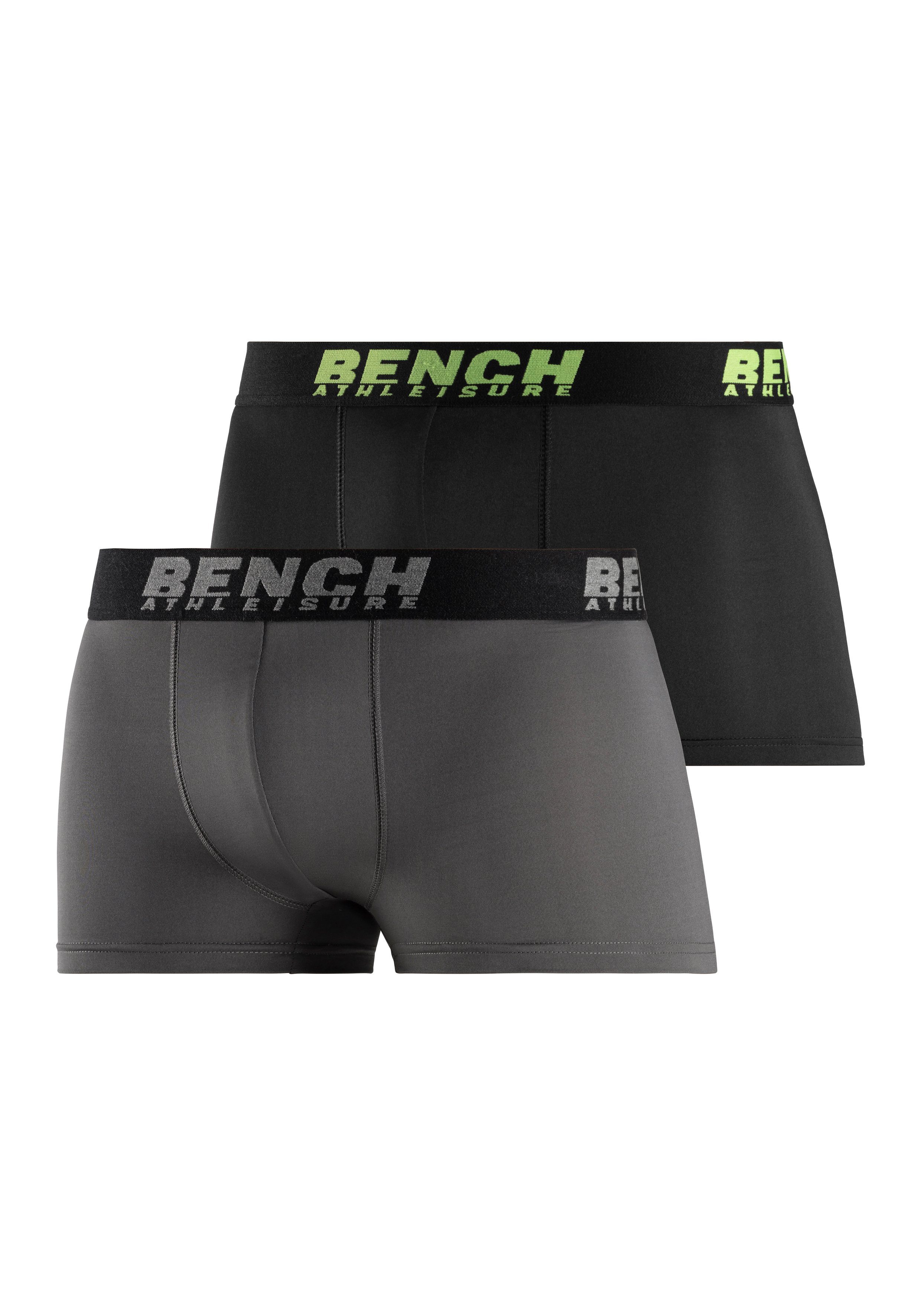 Bench. Funktionsboxer Boxershorts für Herren (Packung, 2-St) Unterhosen mit sportiver Optik aus Microfaser-Qualität