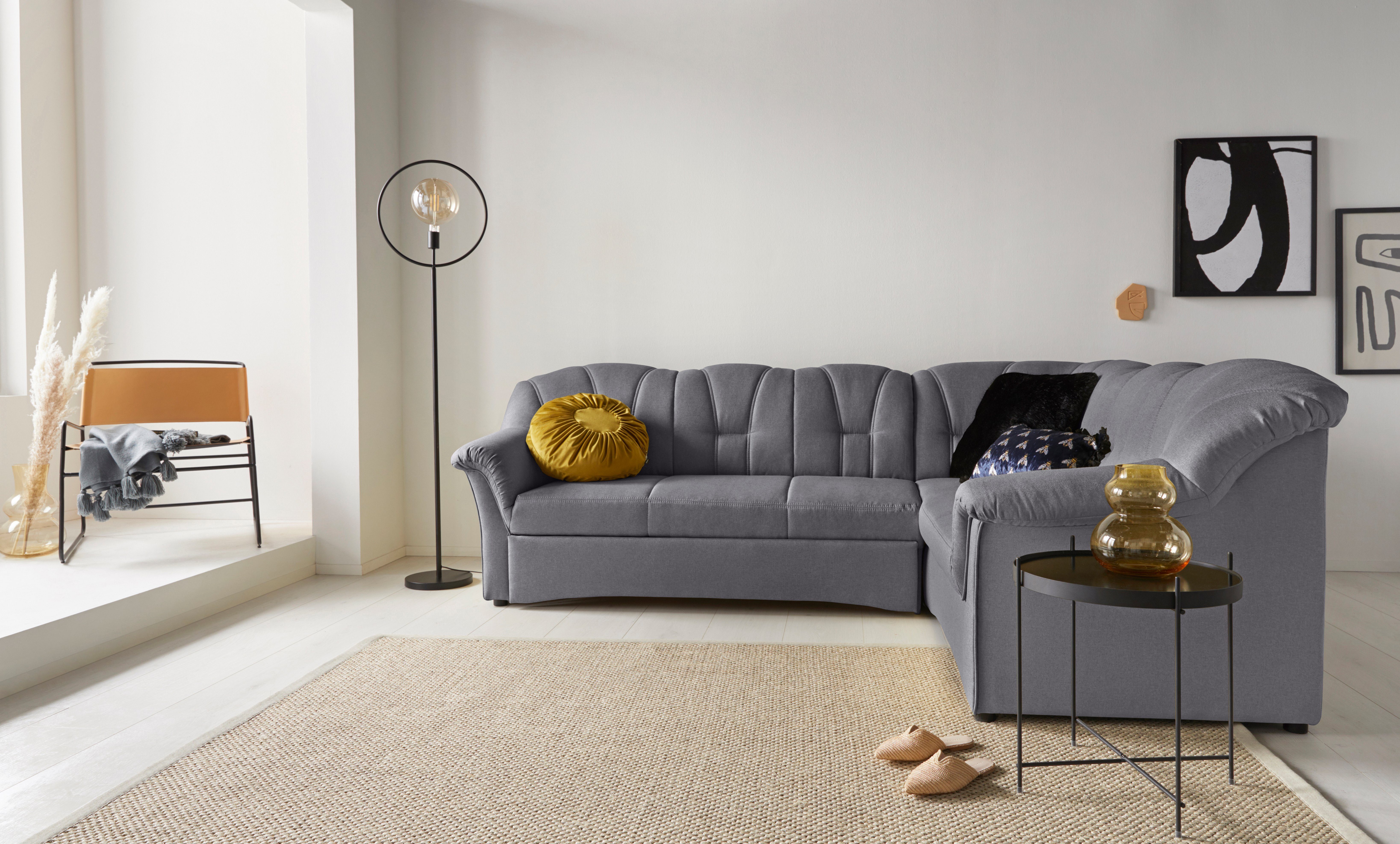 DOMO collection Ecksofa "Amora, bequem und zeitlos, L-Form", mit Federkern günstig online kaufen
