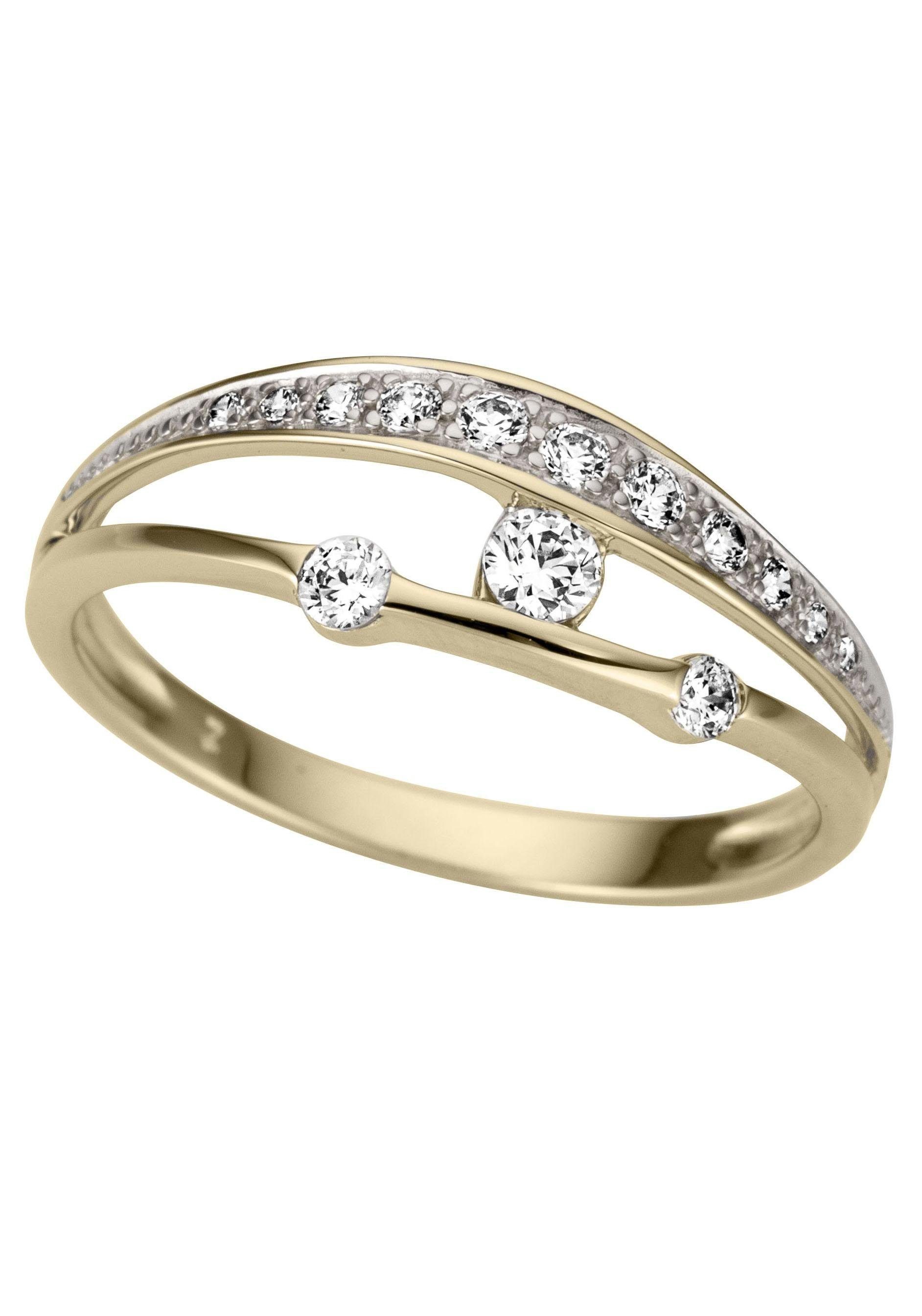 Firetti Goldring Schmuck Geschenk Gold 333 Damenring Goldring, mit Zirkonia (synth)