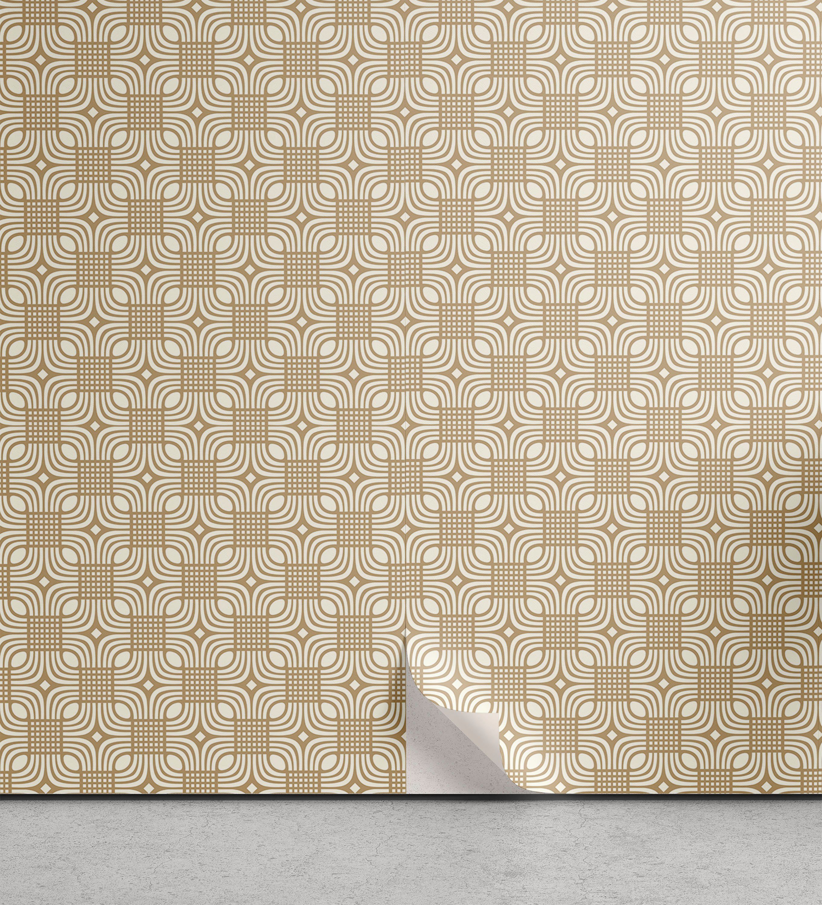 Abakuhaus Vinyltapete selbstklebendes Wohnzimmer Küchenakzent, Geometrisch Rautenmuster Abstrakt