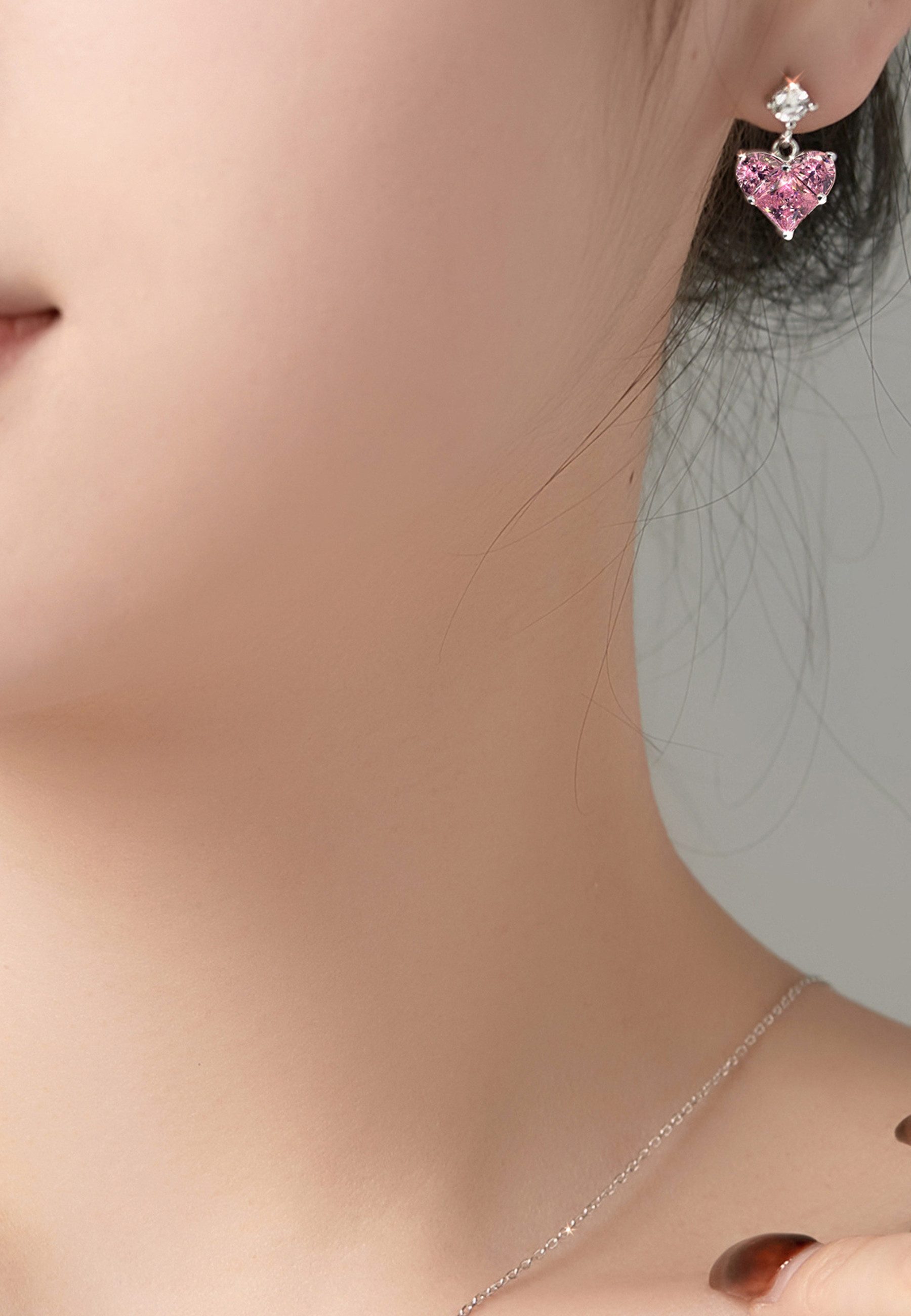 BRELLATO Ohrhänger-Set Funkelnde Herz Ohrstecker, Geschenk-Idee günstig online kaufen