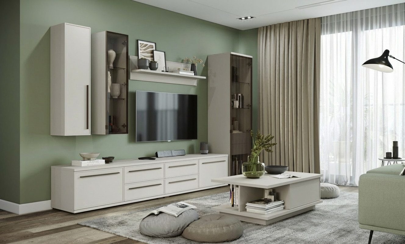 OTTO home Vitrine Opera, Showcase mit Parsol-Sicherheitsglas im modernen Look UV lackiert, Soft Close Funktion, Höhenverstellbare Füße