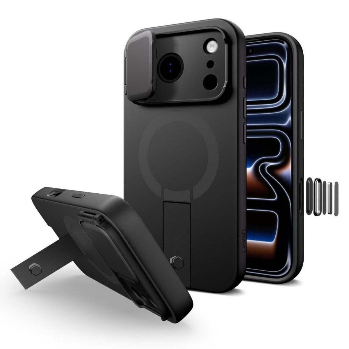TECH PROTECT Handyhülle Kevlar Aura mit Magnetfunktion Kompatibel mit iPhone 17 Pro Max 6,9, Strukturierter Kevlar Look mit integrierter Magnetfunktion