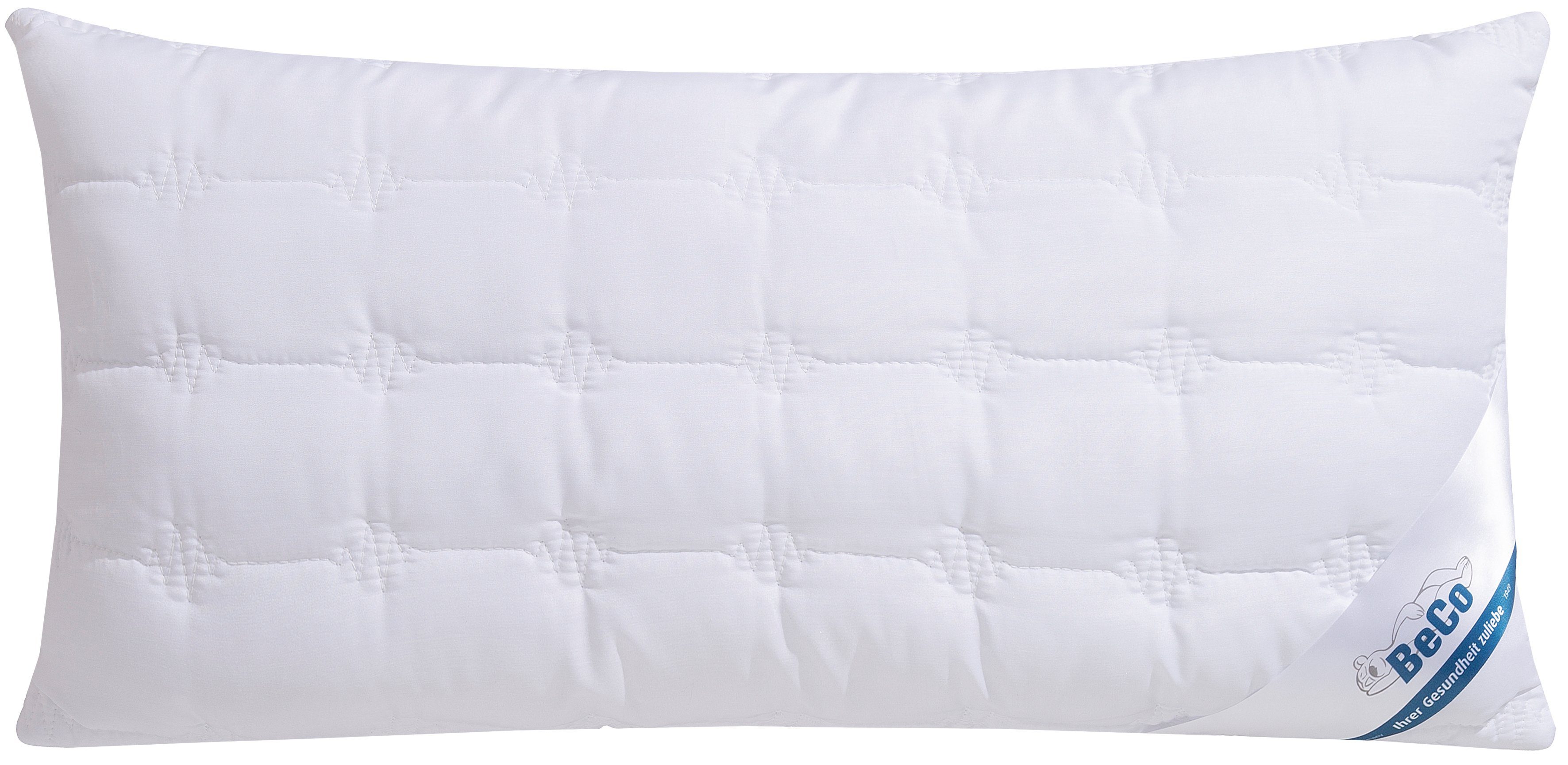 Beco Synthetikkopfkissen GUMO, Füllung: Polyester, Bezug: Microfaser-Baumwolle-Feingewebe, Bauchschläfer, Rückenschläfer, Seitenschläfer, softige und gut stützende Kissen