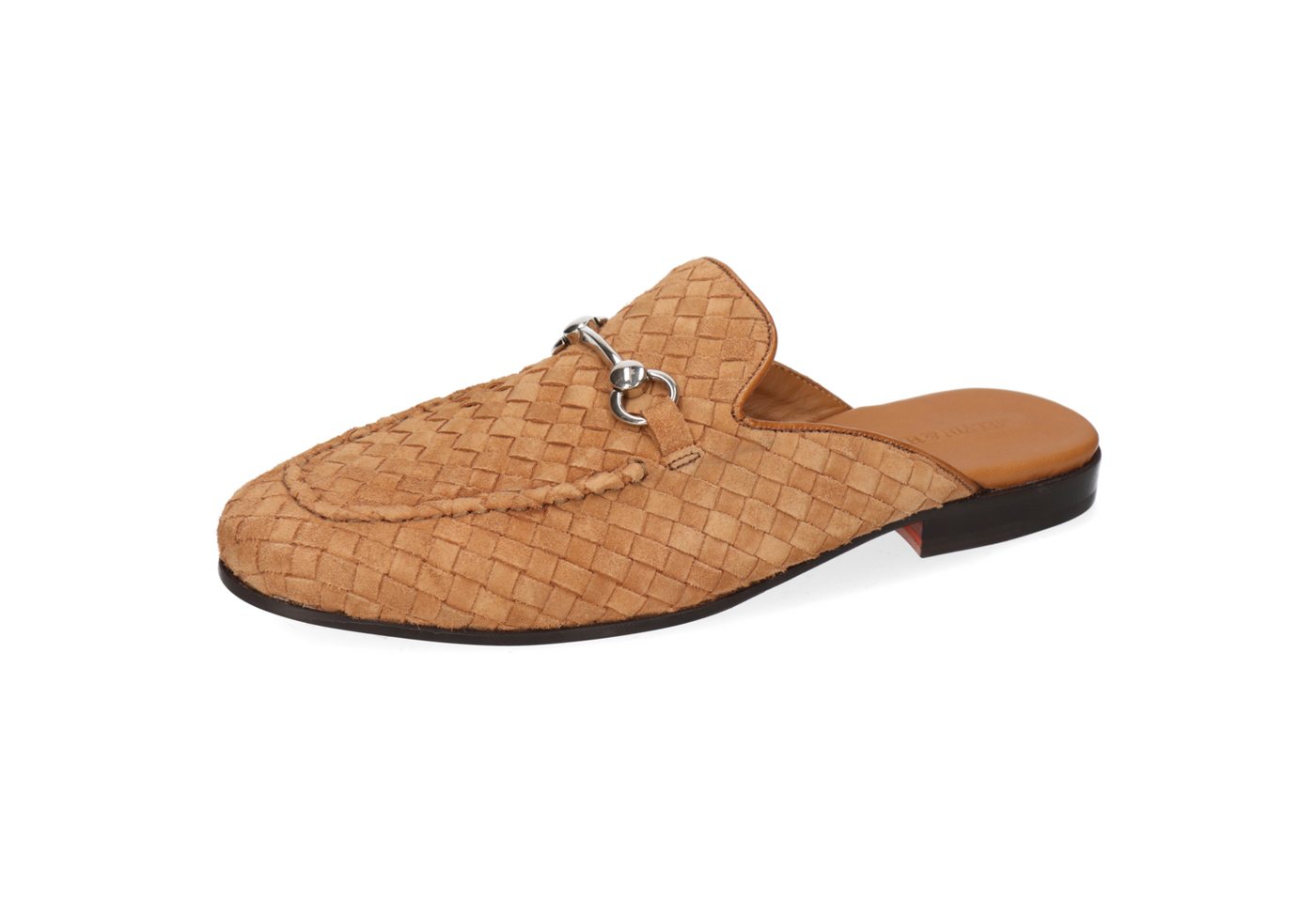 Melvin & Hamilton Clive 30 Leder-Pantoletten für Herren Pantolette Flache Absätze, Echtes Leder, Von Hand geflochten