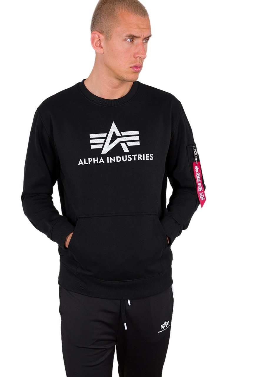 Alpha Industries Sweatshirt Alpha Industries Herren Sweatshirt 3D Logo black