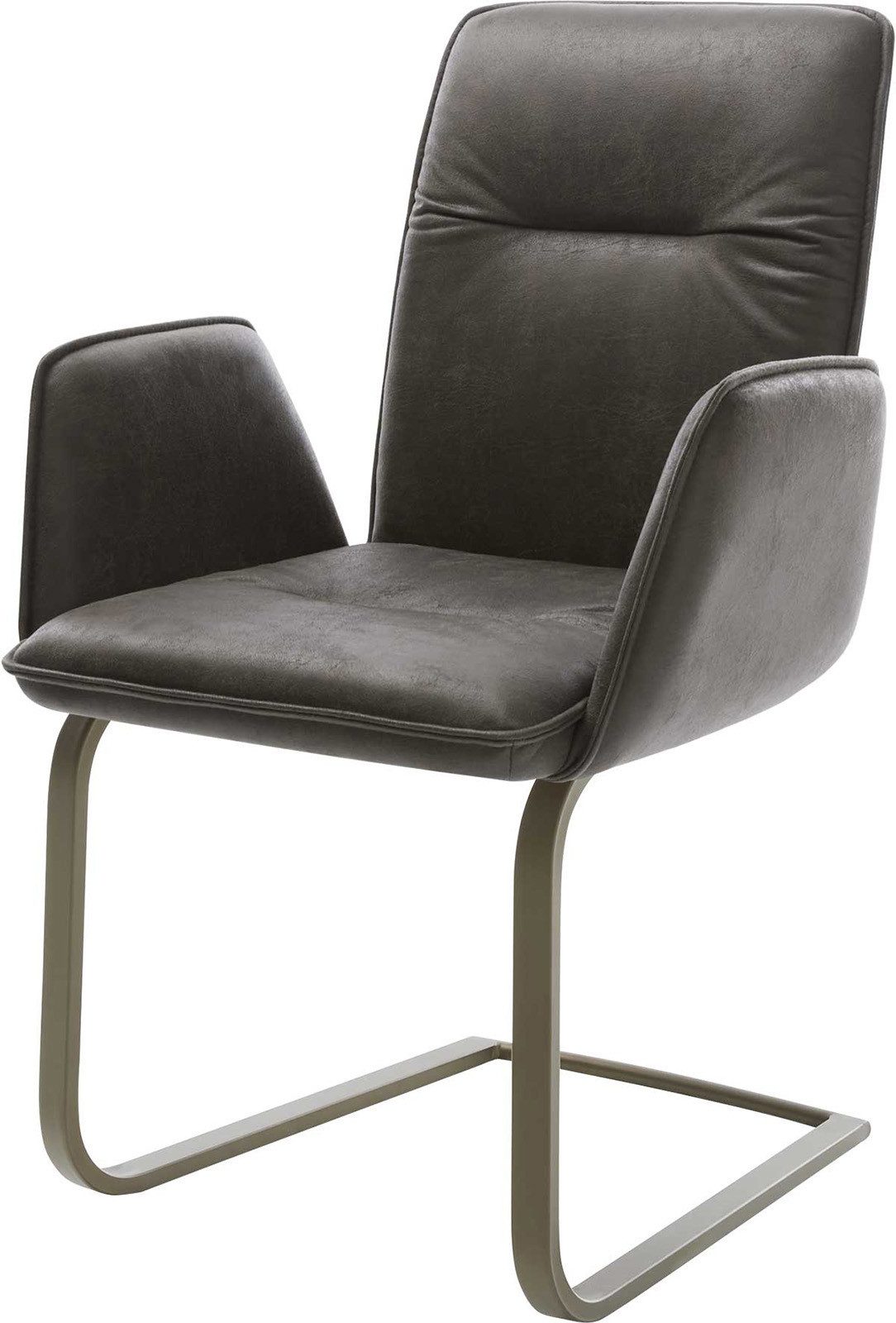 DELIFE Polsterstuhl Vinja-Flex, Freischwinger flach Effektfinish günstig online kaufen
