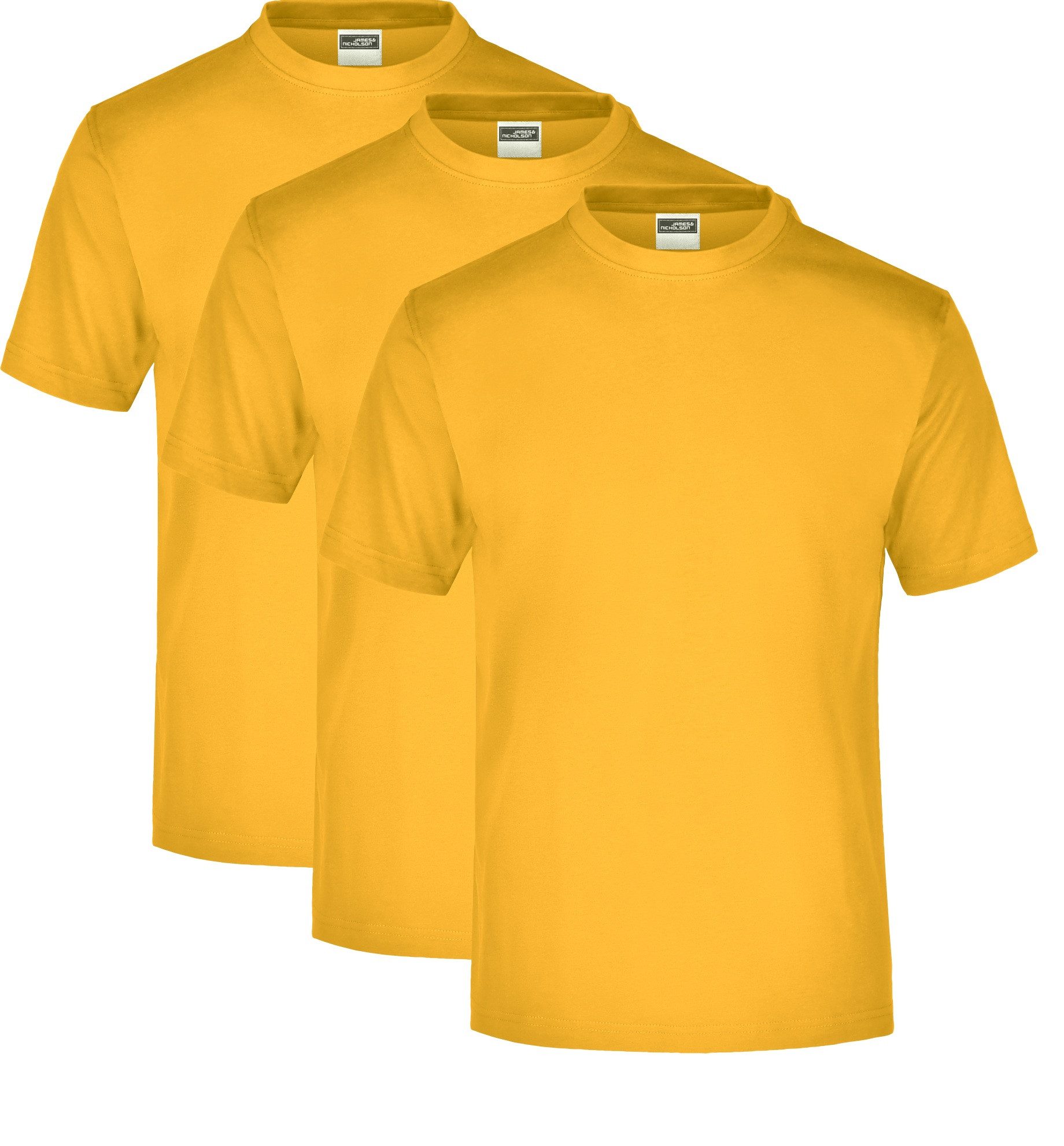 James & Nicholson T-Shirt 3er Pack Klassisches Herren Baumwoll-T-Shirt aus günstig online kaufen